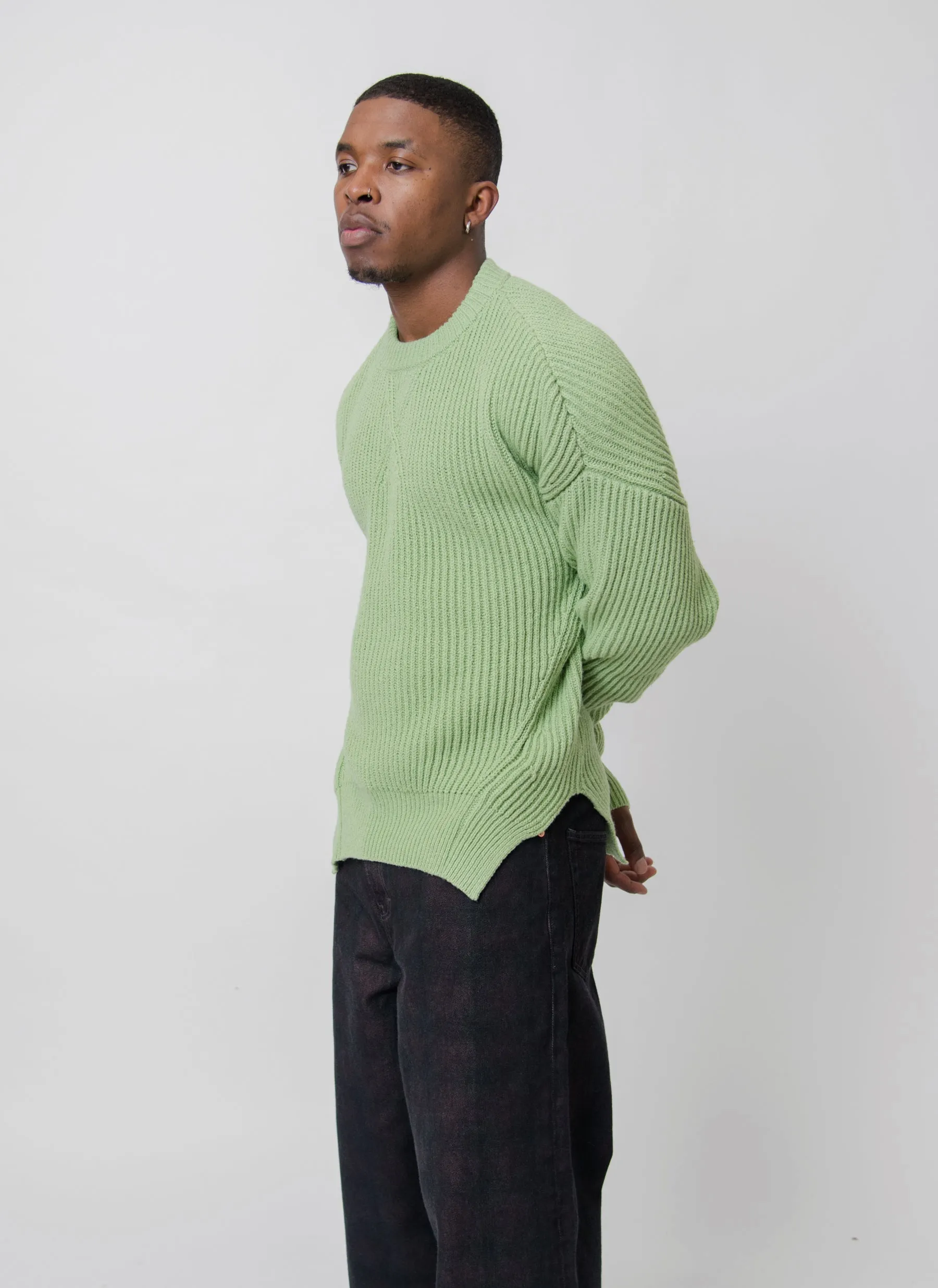Oversized Knit Sweater Green J22GP0113 sold by Nomad product image thumbnail 4