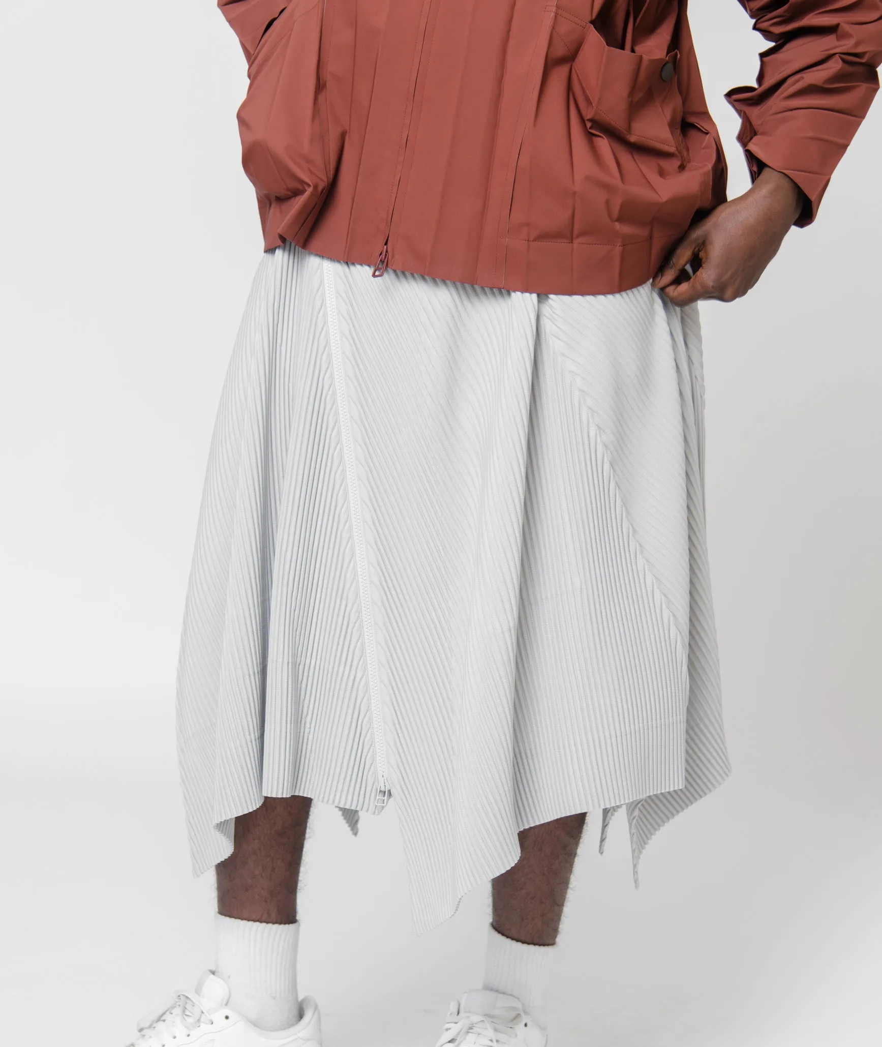 Three By Six Pleated Skirt Light Grey JF382-11 sold by Nomad product image thumbnail 2