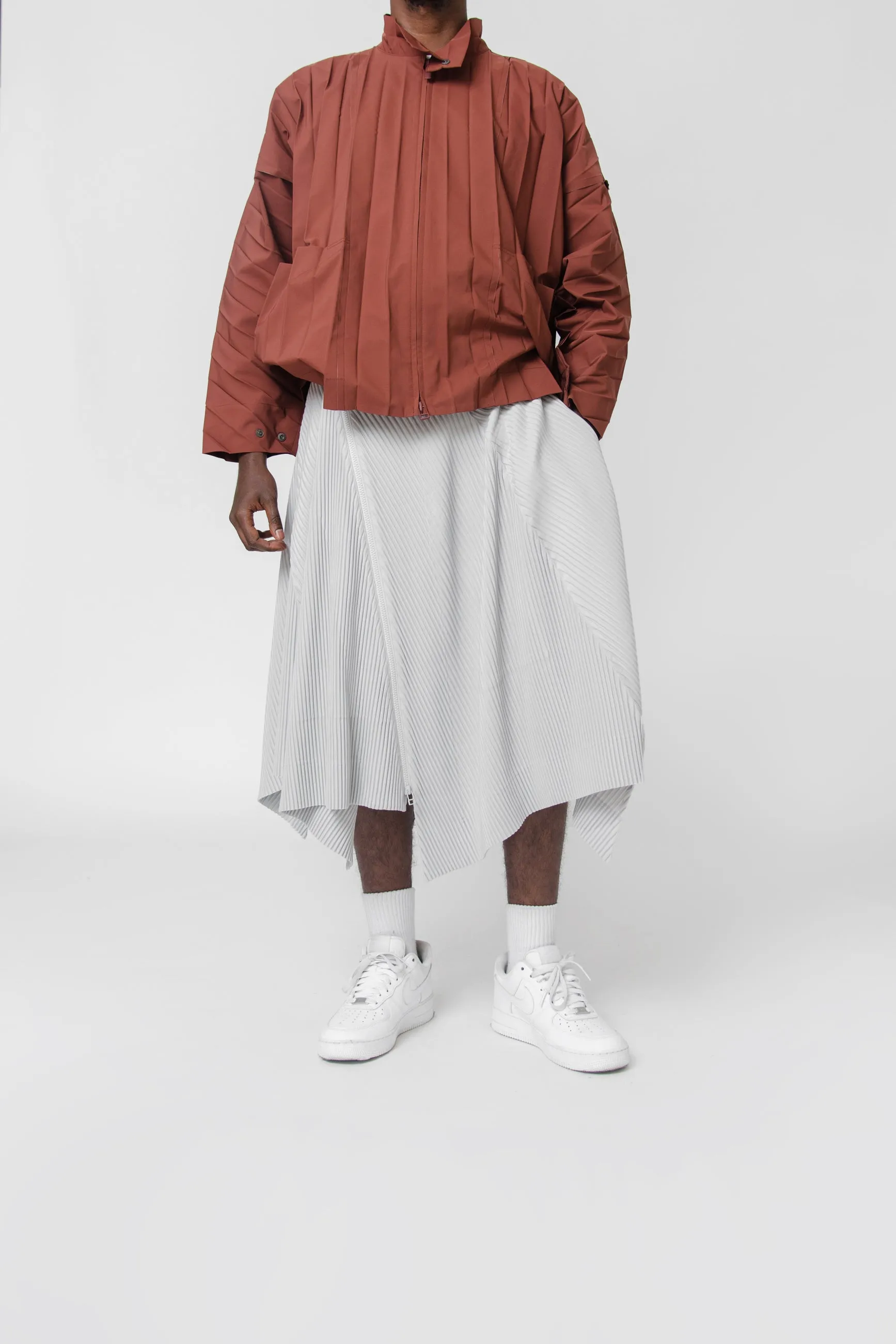Three By Six Pleated Skirt Light Grey JF382-11 sold by Nomad product image thumbnail 3