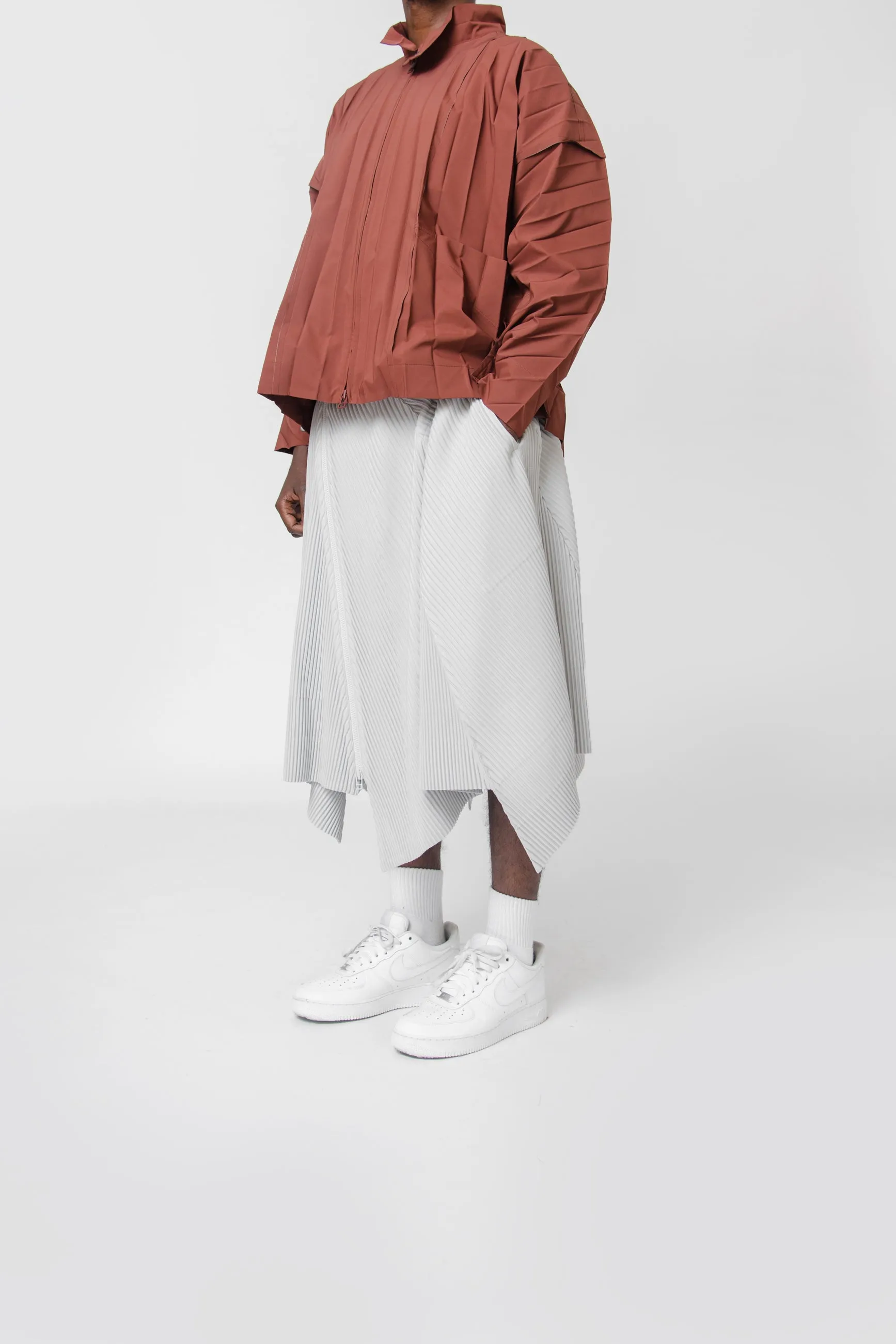 Three By Six Pleated Skirt Light Grey JF382-11 sold by Nomad product image thumbnail 4