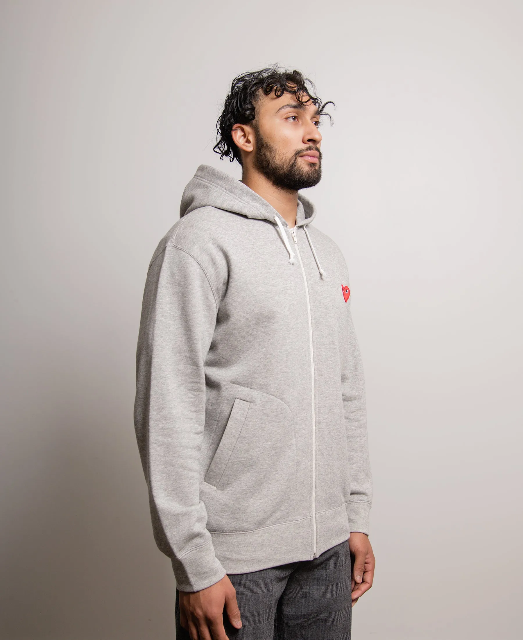 Emblem Zip Hoodie Grey/Red T168 sold by Nomad product image thumbnail 2