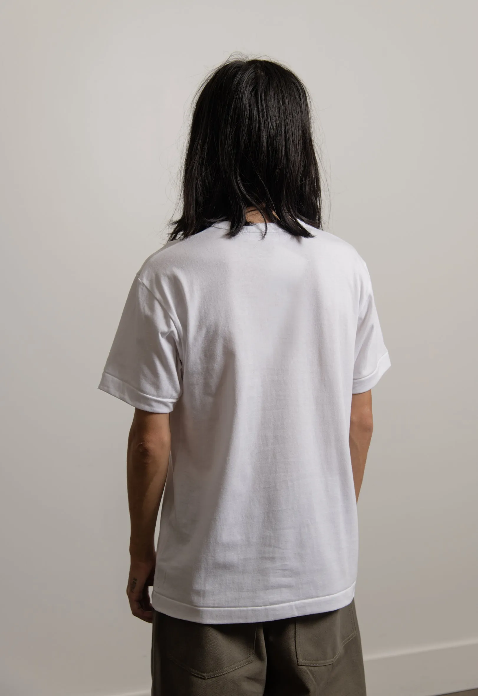 Layered Double Emblem Tee White/Red T288 sold by Nomad product image thumbnail 5