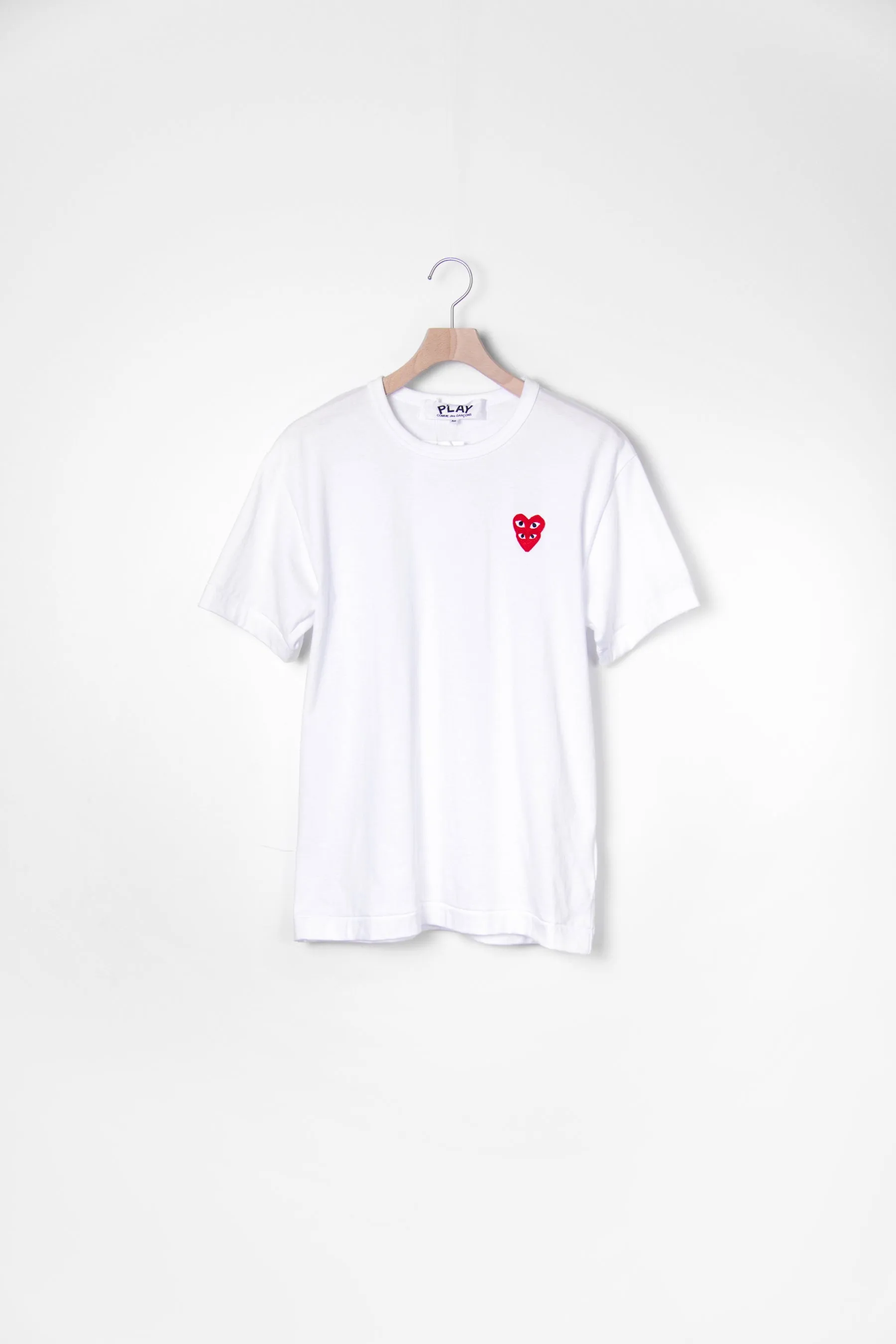 Layered Double Emblem Tee White/Red T288 sold by Nomad