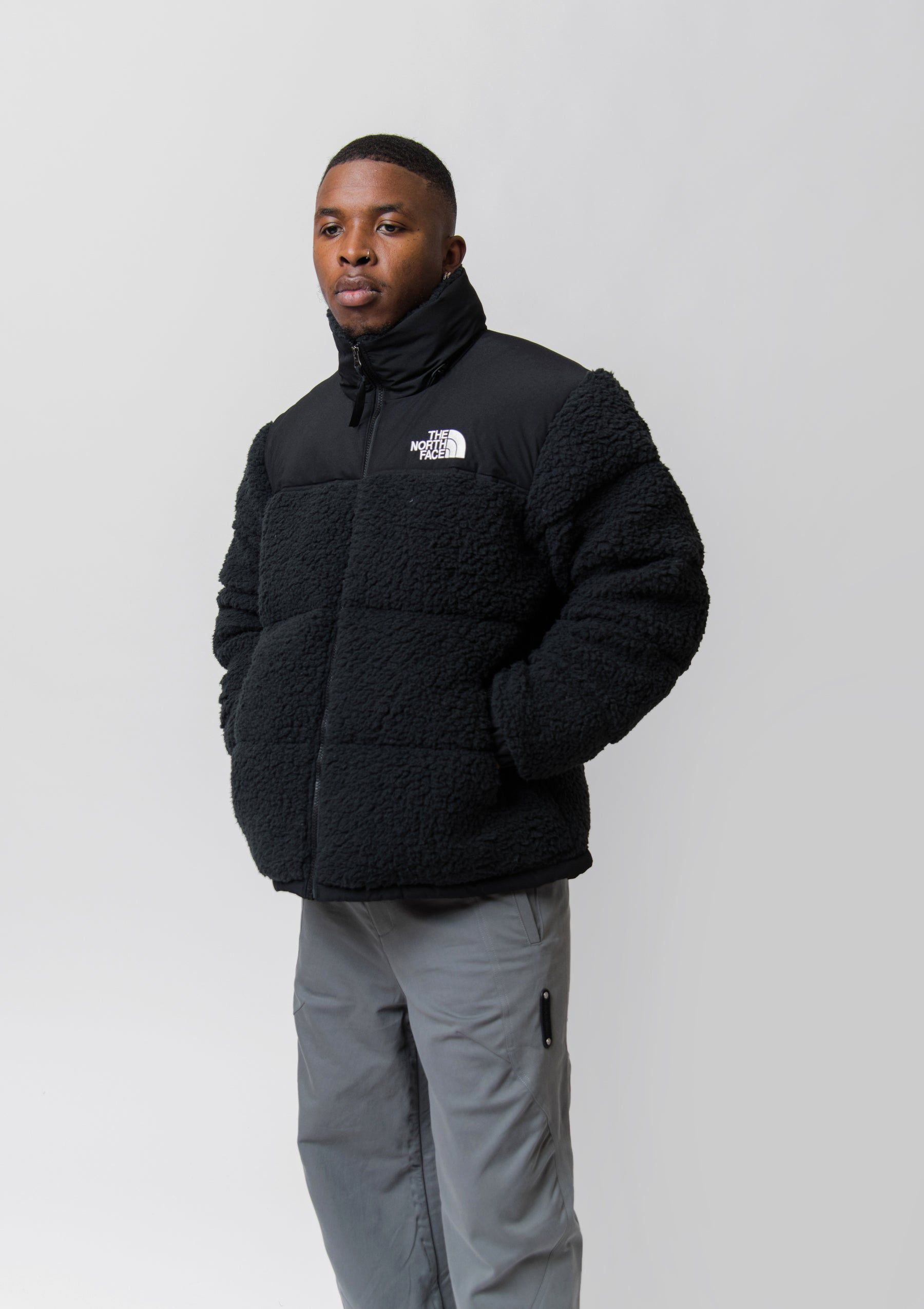 High Pile Nuptse Jacket Black 5A84JK31 sold by Nomad