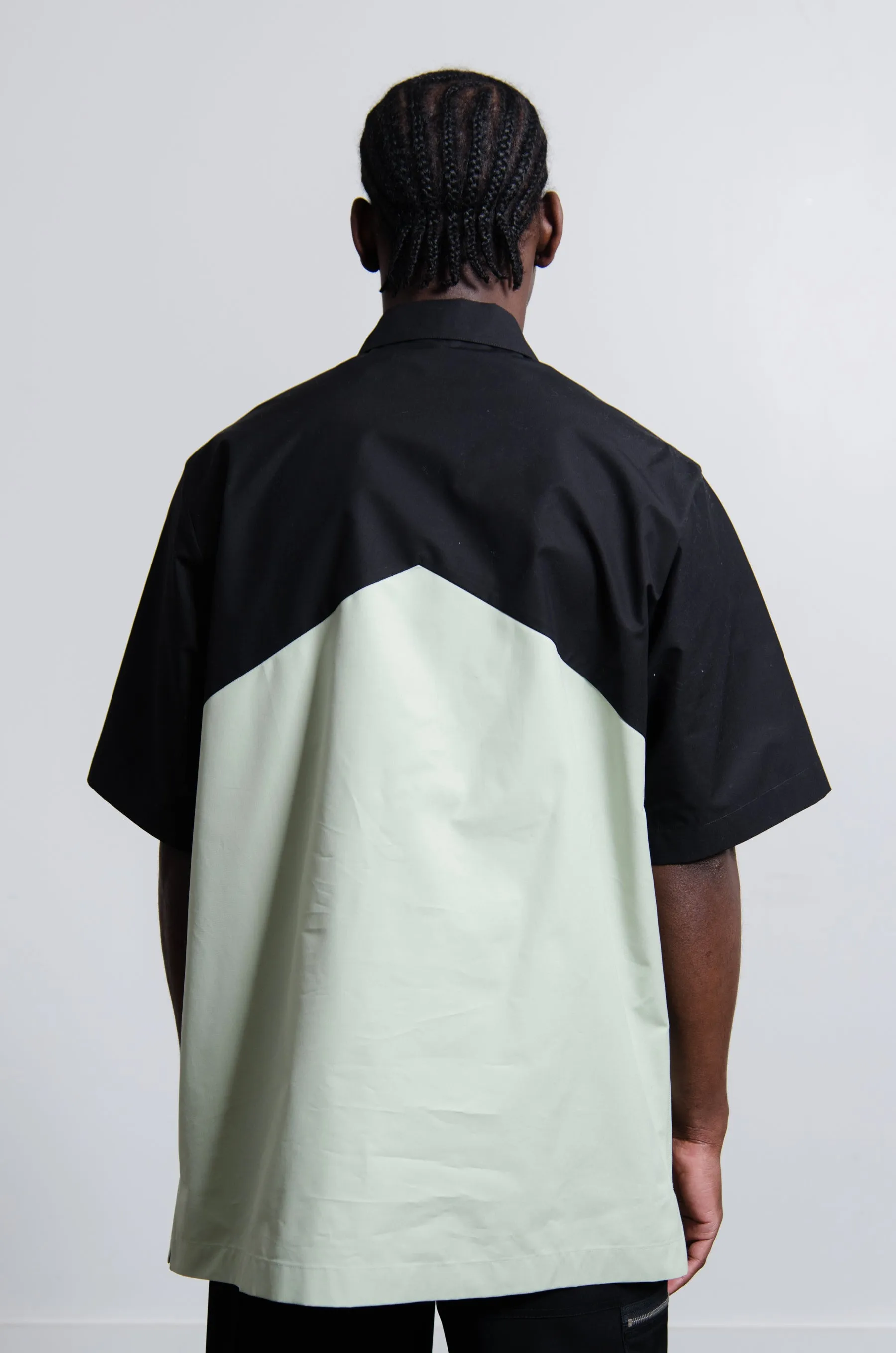 Cotton Canvas Shirt Black/Pastel Green JSMU601331 sold by Nomad product image thumbnail 3