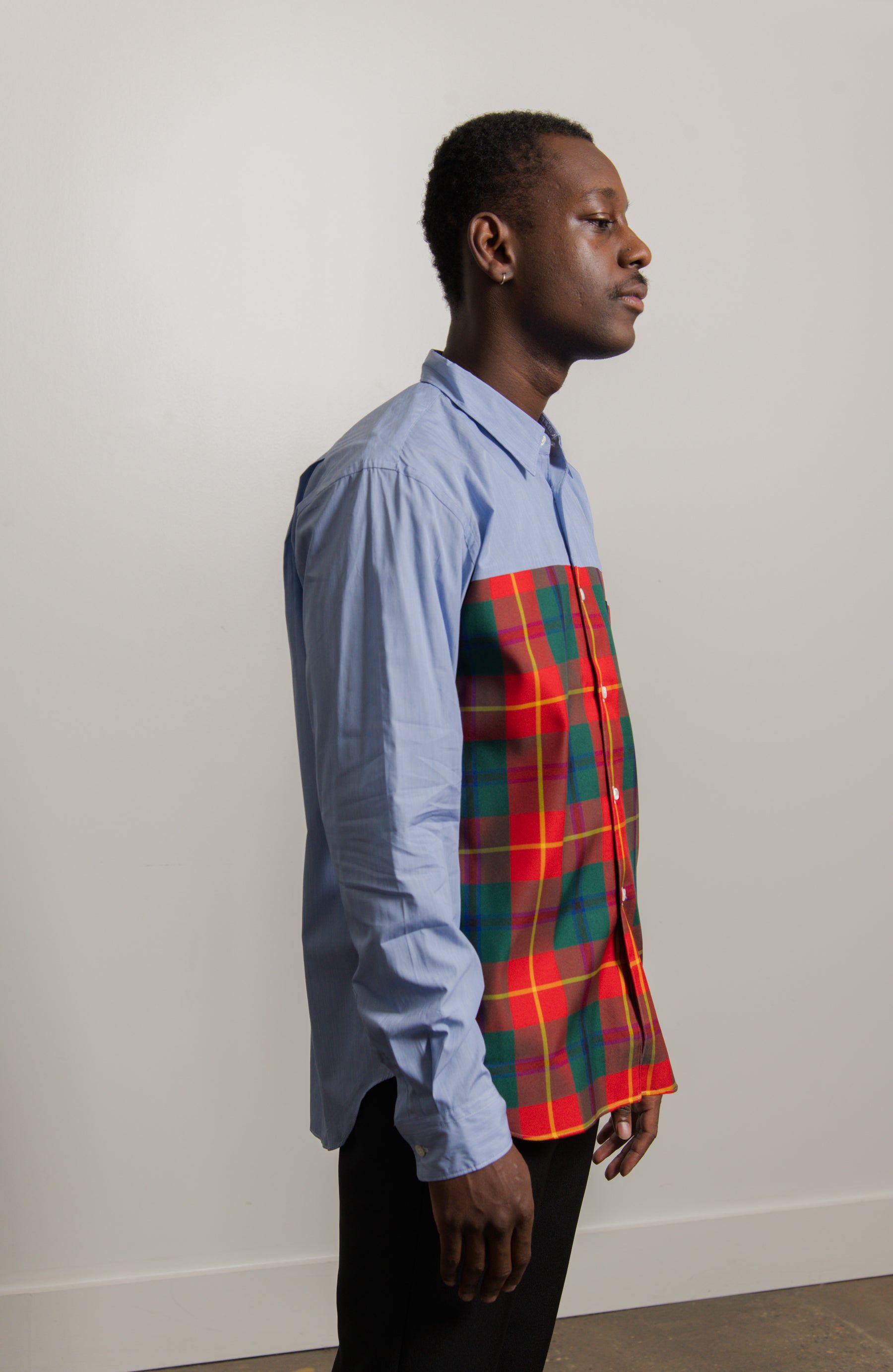Chambray Tartan Shirt Blue/Red/Green B011 sold by Nomad product image thumbnail 2
