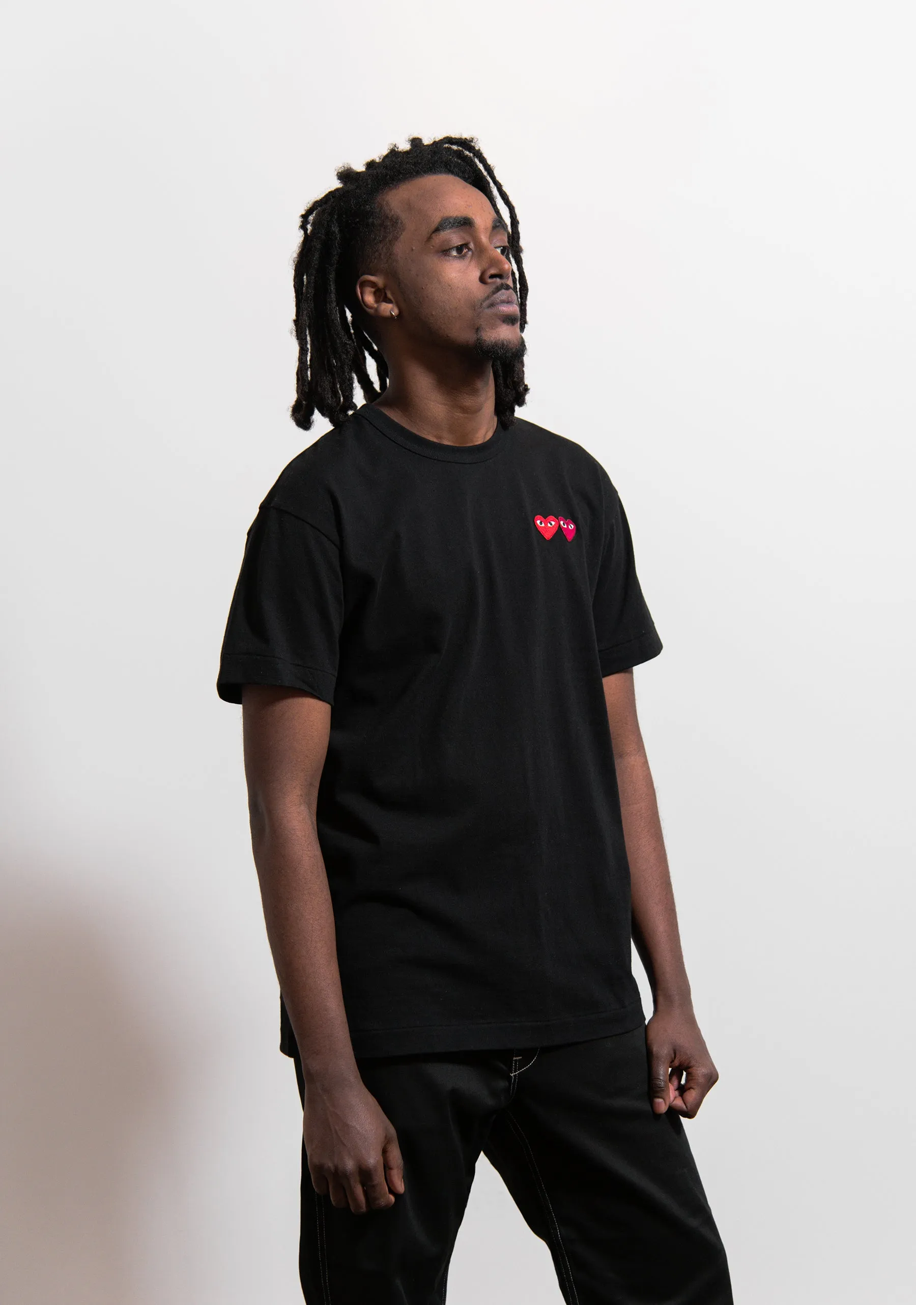 Short Sleeve Double Emblem Tee Black T226 sold by Nomad product image thumbnail 3