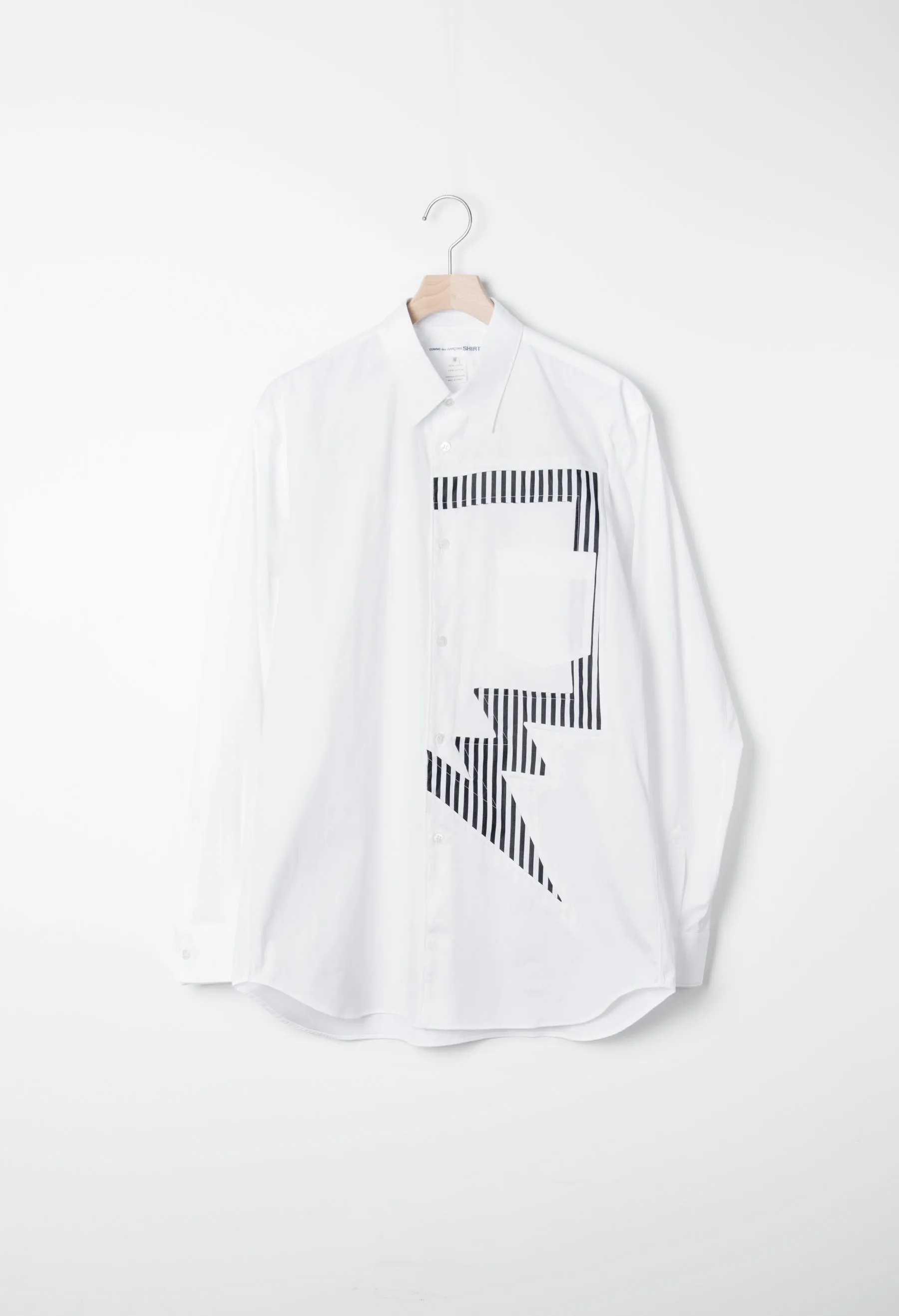 Striped Panel Poplin Shirt White/Stripe B014 sold by Nomad product image thumbnail 2