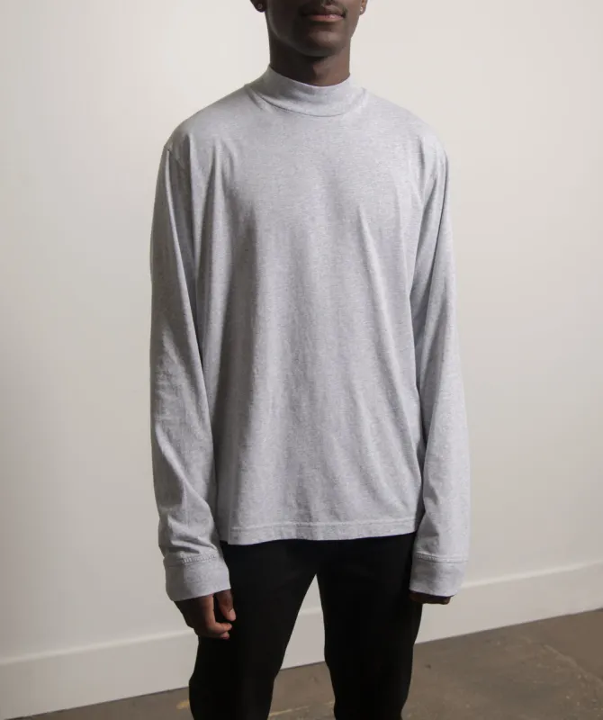Mock Neck Tee Heather Grey TSHI000212 made by Acne Studios