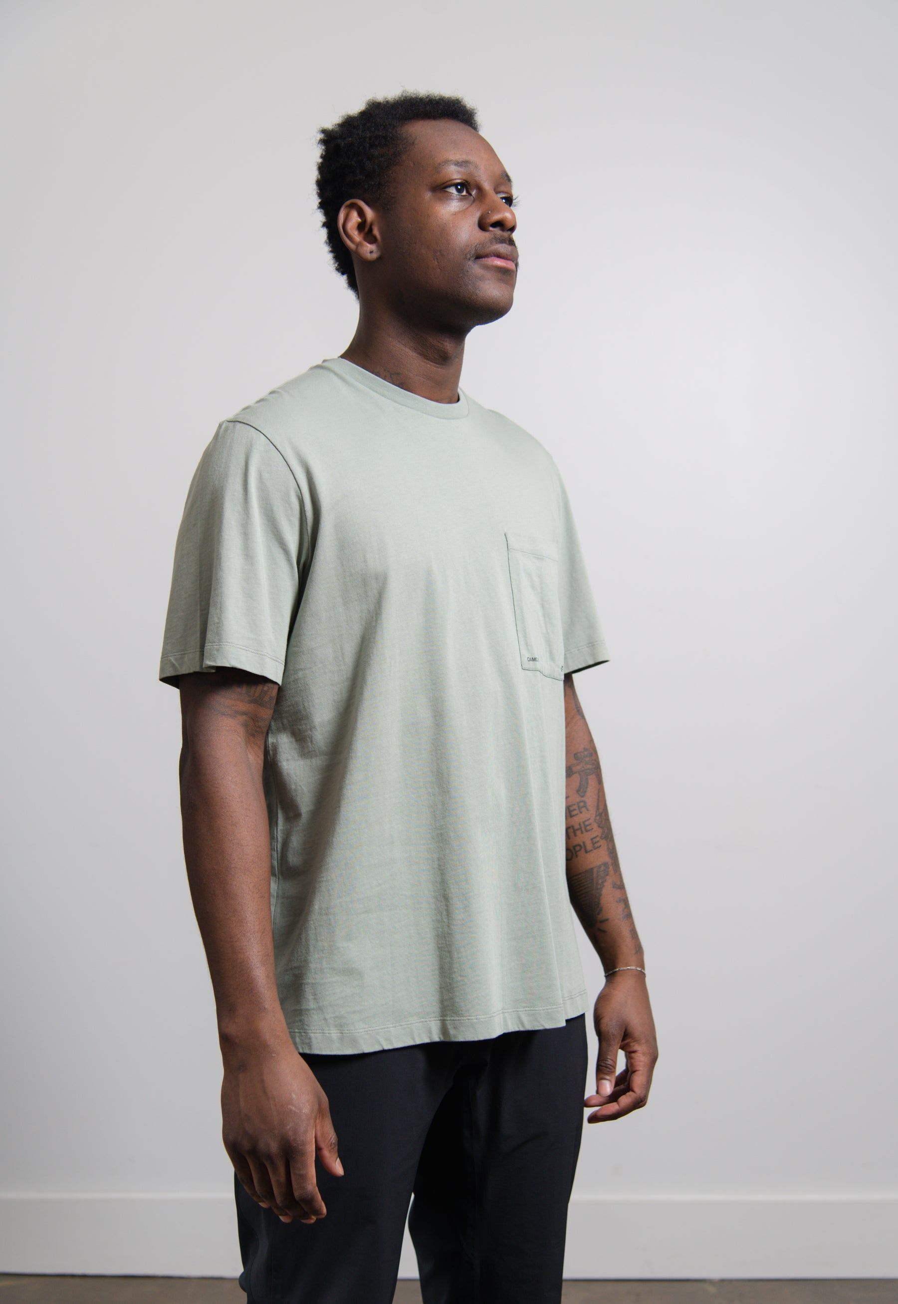 Logo Pocket Tee Cadet Green sold by Nomad product image thumbnail 3