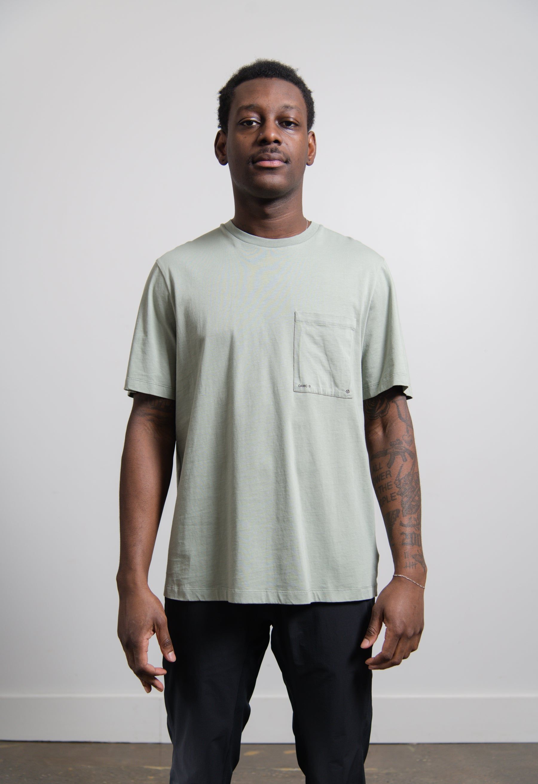 Logo Pocket Tee Cadet Green sold by Nomad