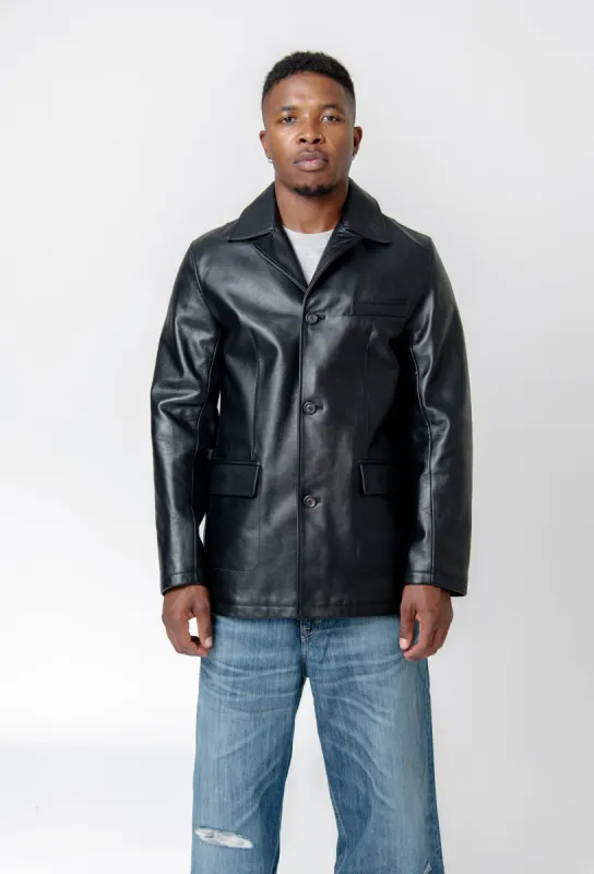 Alley Jacket Heavy Grain Black Leather M4249AH sold by Nomad