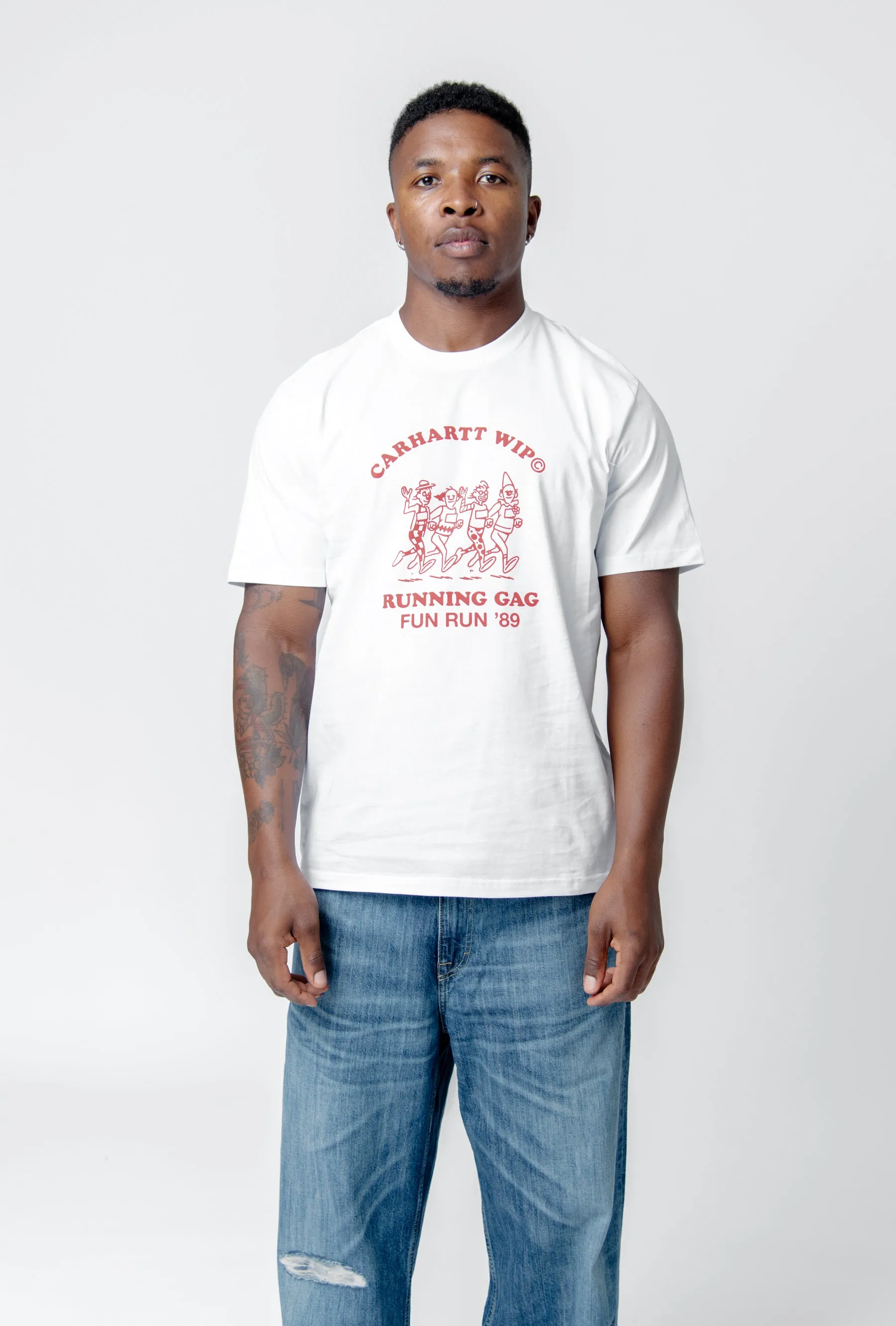 S/S Fun Run T-Shirt White/Red I033986 sold by Nomad