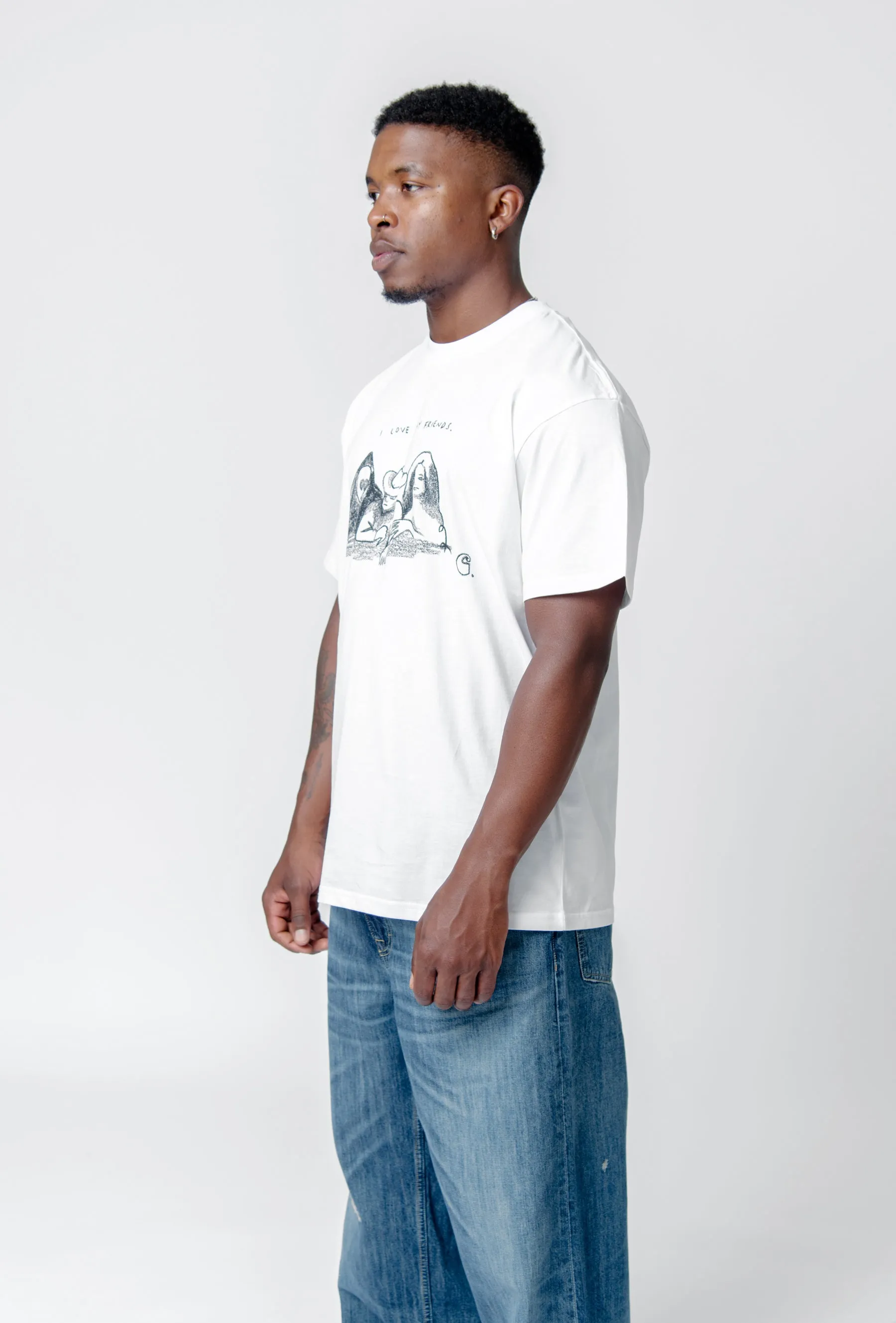 S/S Pepe Friends T-Shirt White/Black I033982 sold by Nomad product image thumbnail 4