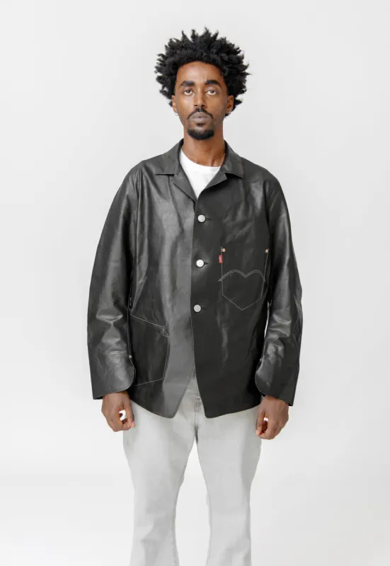 Junya Men Levis Leather Jacket Black WN-J914-100 sold by Nomad