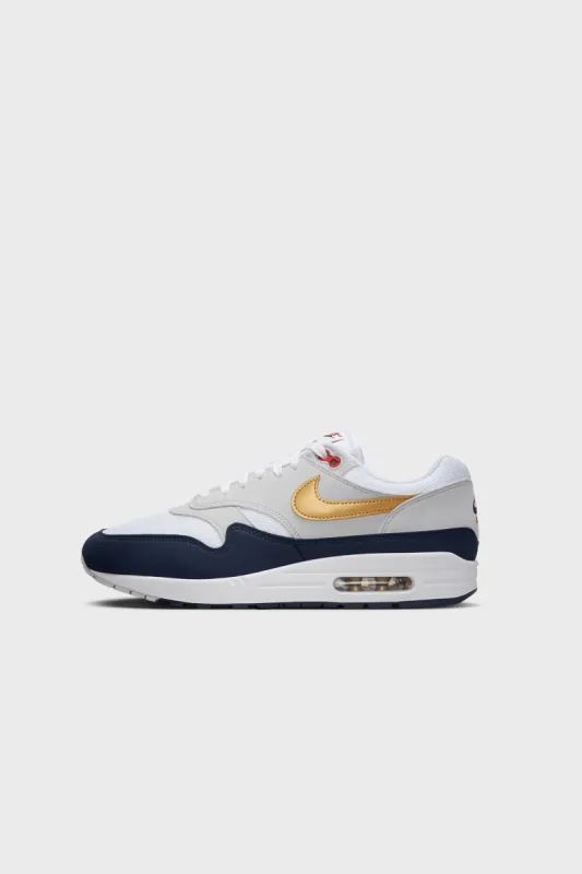 Nike Air Max 1 Obsidian/Metallic Gold-White HM9604-400 sold by Nomad