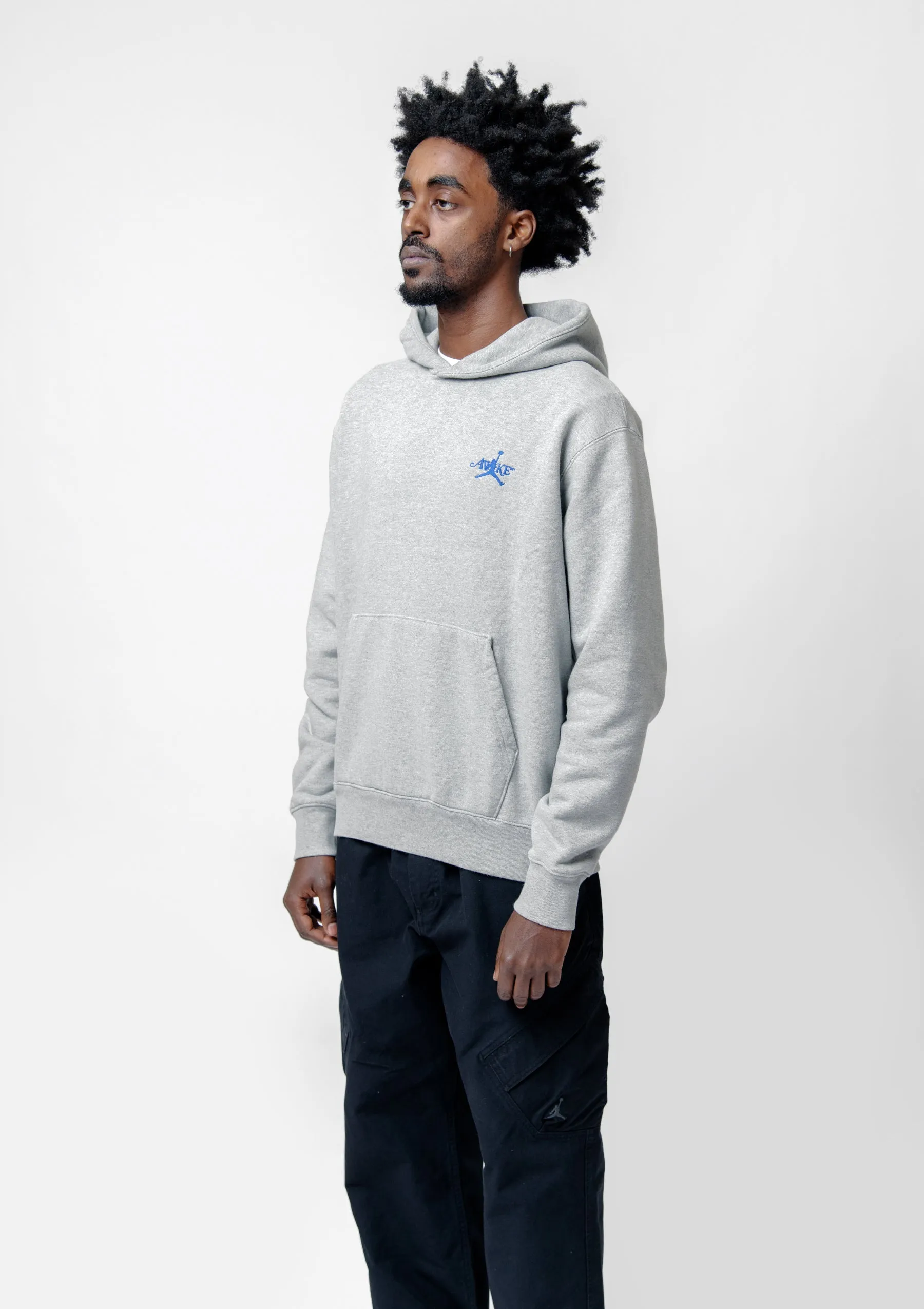 Jordan x Awake NY Hoodie DK Grey Heather/Black/Game Royal FQ5443-091 sold by Nomad product image thumbnail 5