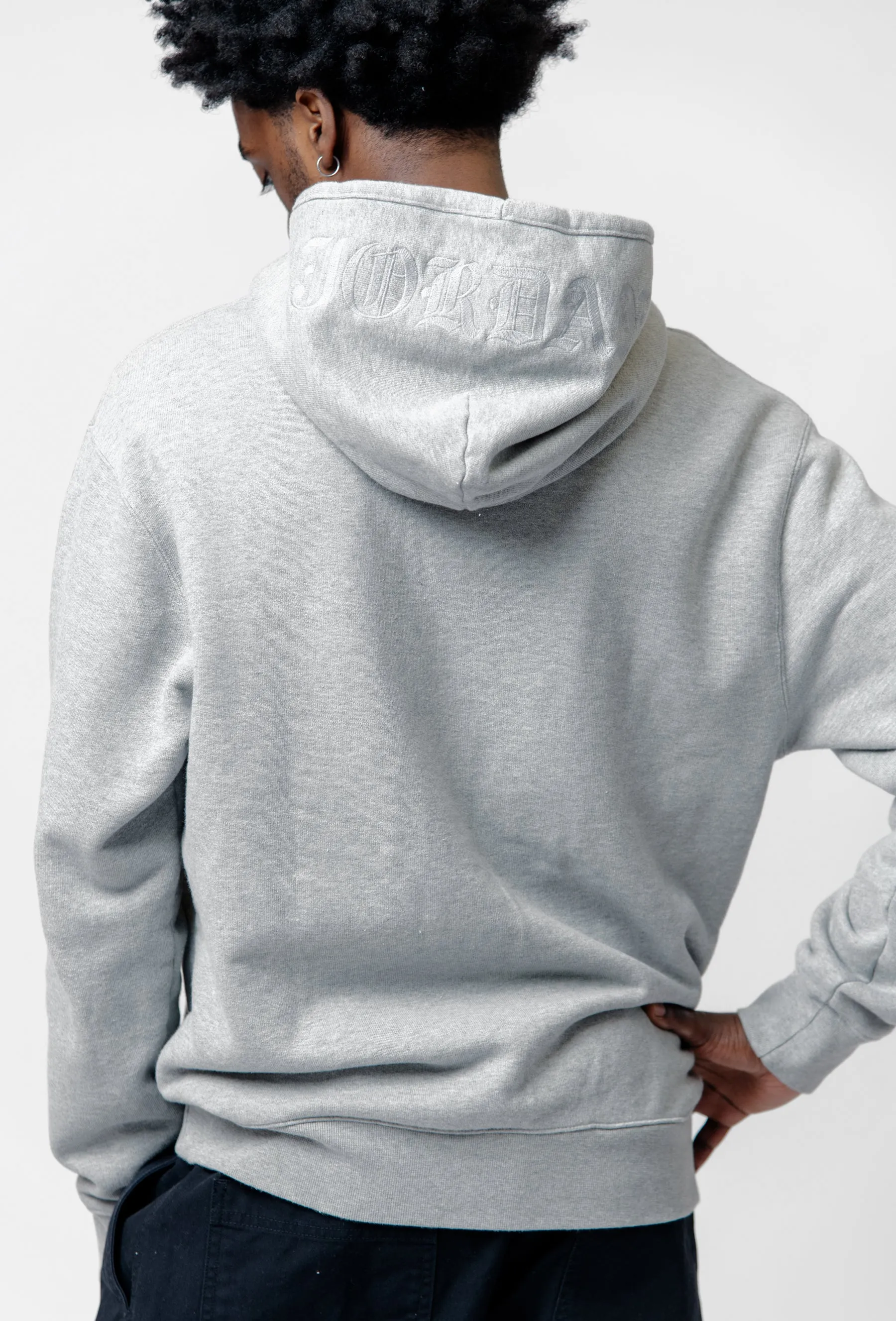 Jordan x Awake NY Hoodie DK Grey Heather/Black/Game Royal FQ5443-091 sold by Nomad product image thumbnail 3