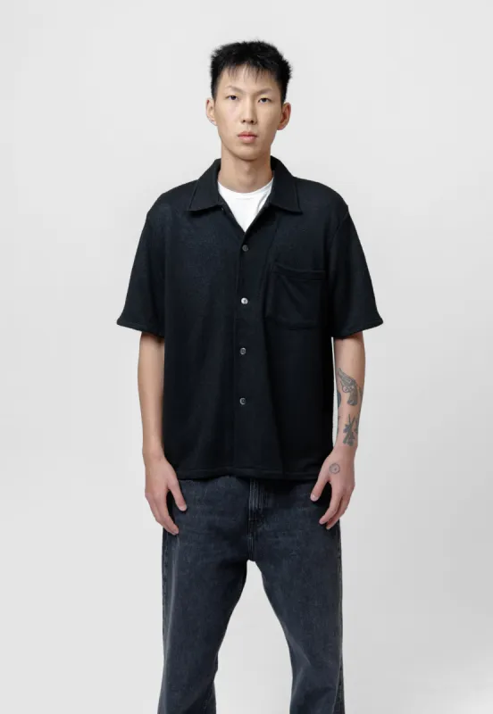 Box Shirt Shortsleeve Black Boucle M2202BB sold by Nomad