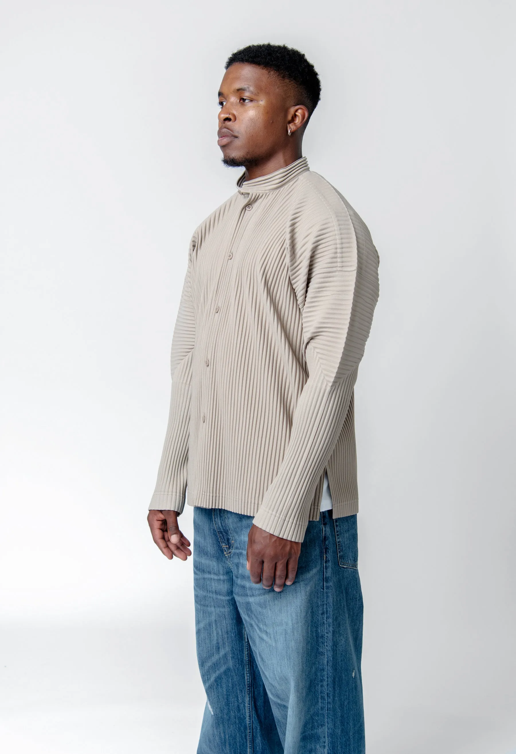 MC September Pleated Shirt Linen Beige HP48-JJ111-43 sold by Nomad product image thumbnail 4