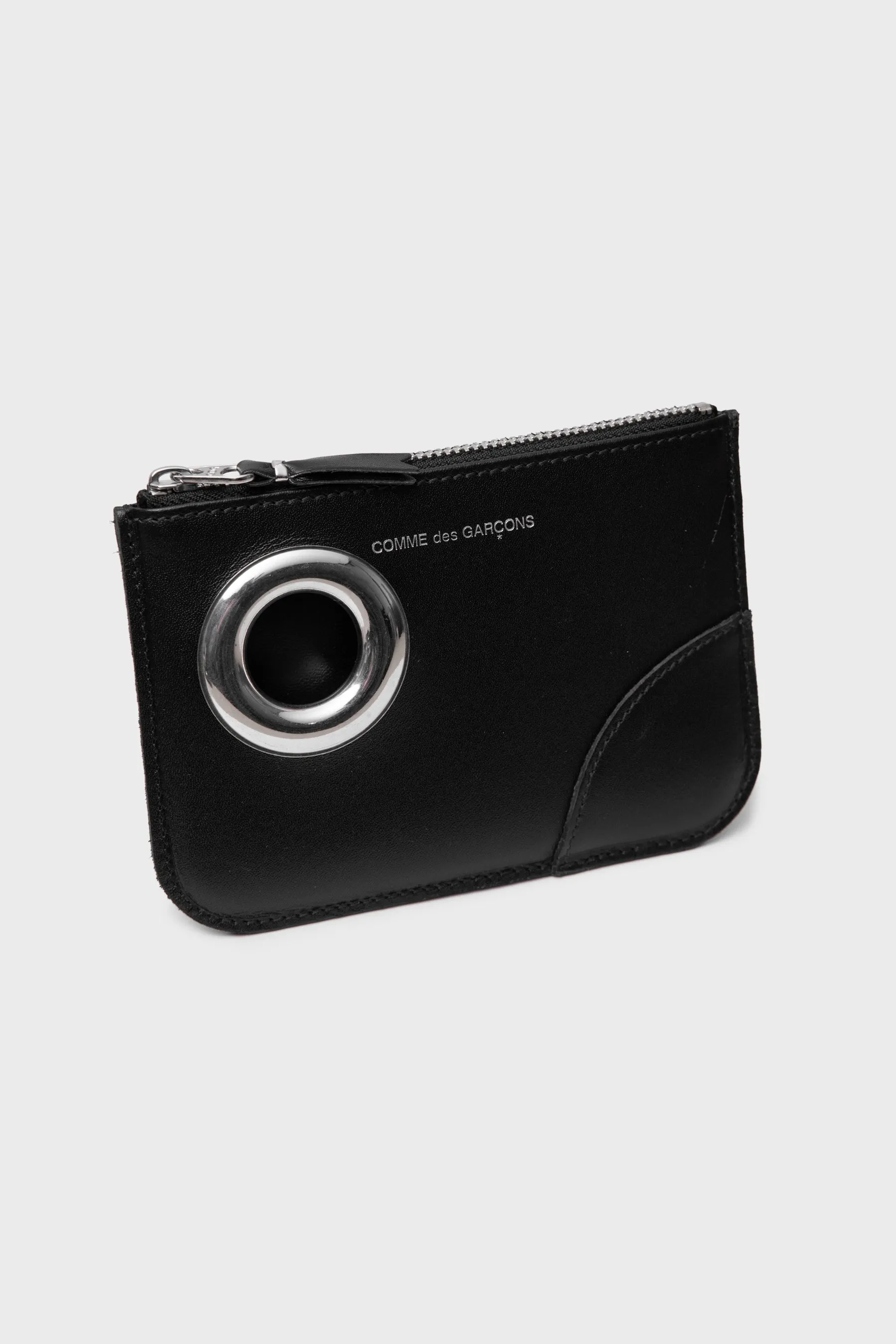 Silver Eyelet Zip Pouch Black SA8100SE sold by Nomad product image thumbnail 2