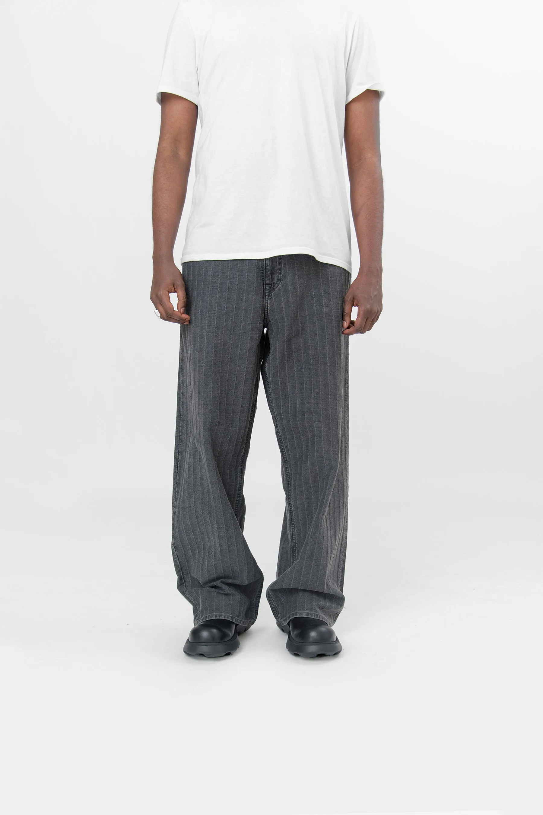 Vast Cut Washed Grey Torino Stripe M2245VT | Parallel
