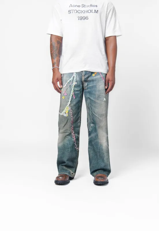 Baggy Fit Jeans-1981M Mid Blue FN-MN-TROU001101 sold by Nomad