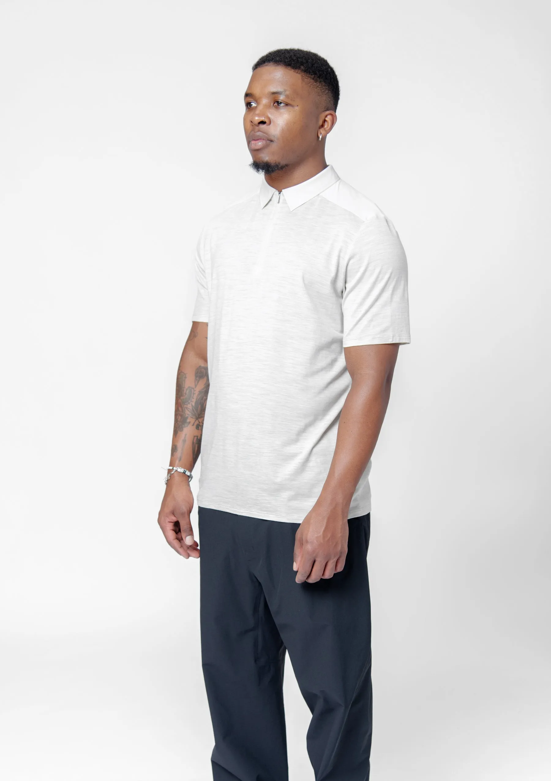Frame S/S Polo Shirt Dark Cocoon Heather X000007208 sold by Nomad product image thumbnail 4