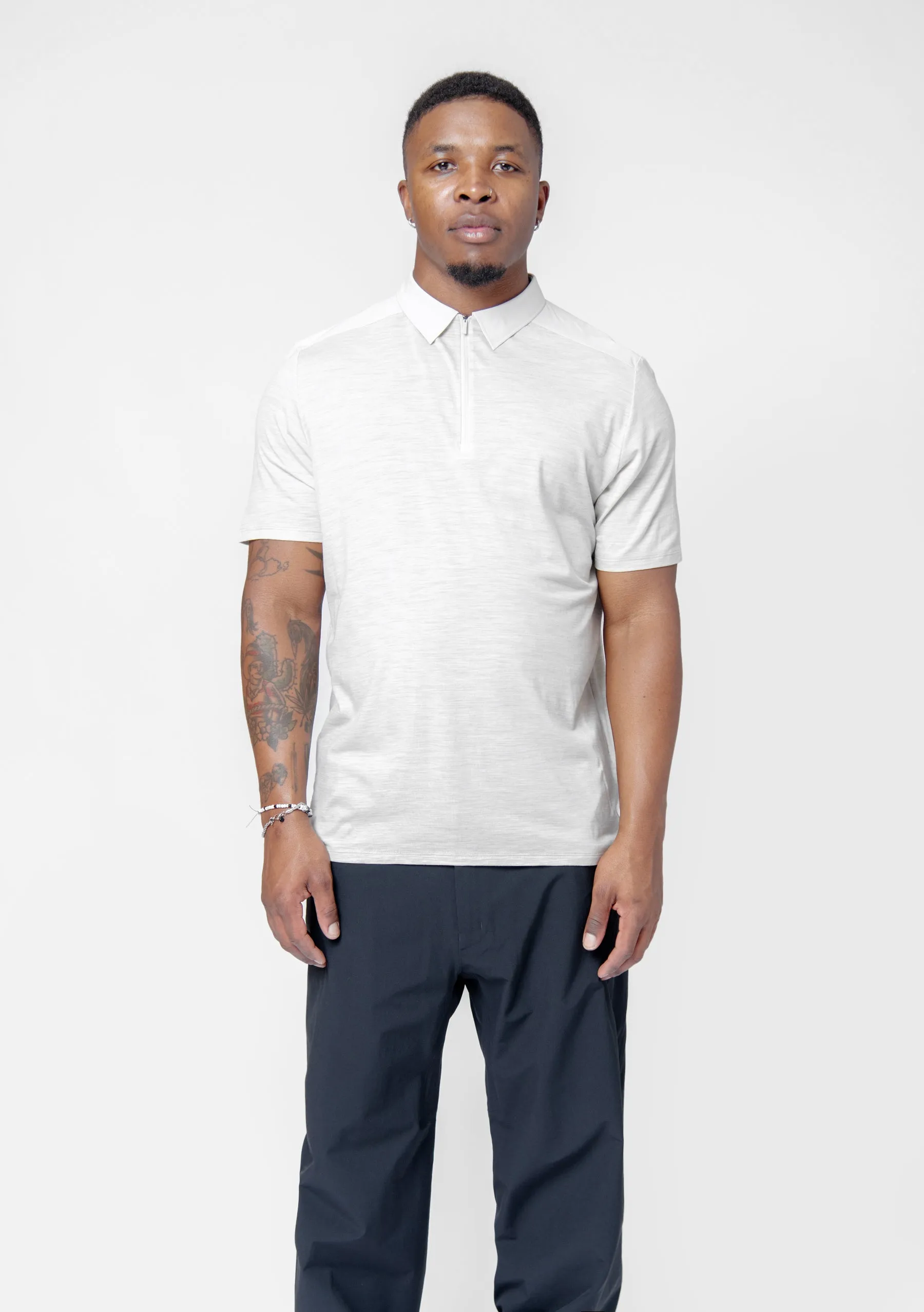 Frame S/S Polo Shirt Dark Cocoon Heather X000007208 sold by Nomad
