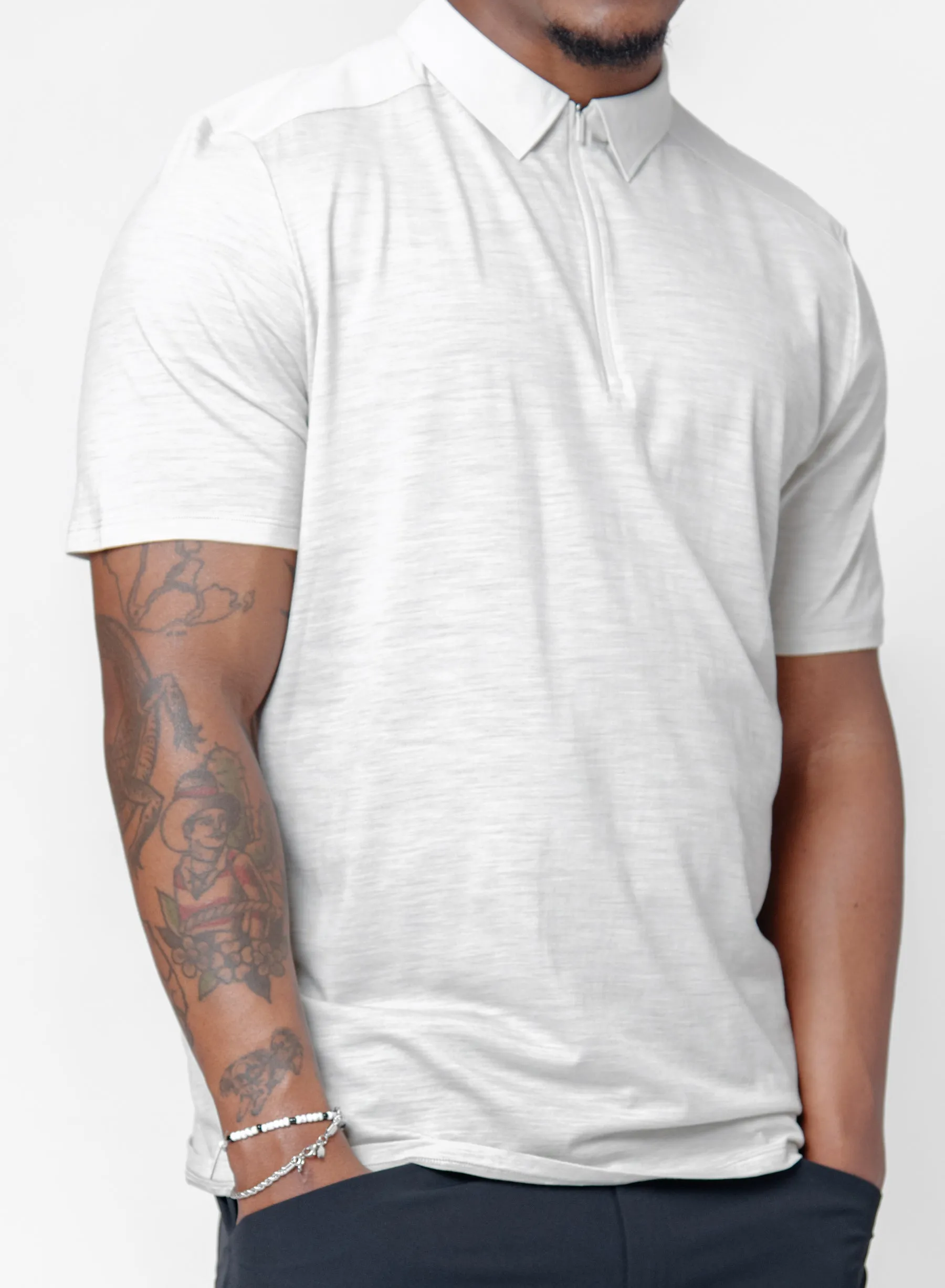 Frame S/S Polo Shirt Dark Cocoon Heather X000007208 sold by Nomad product image thumbnail 2