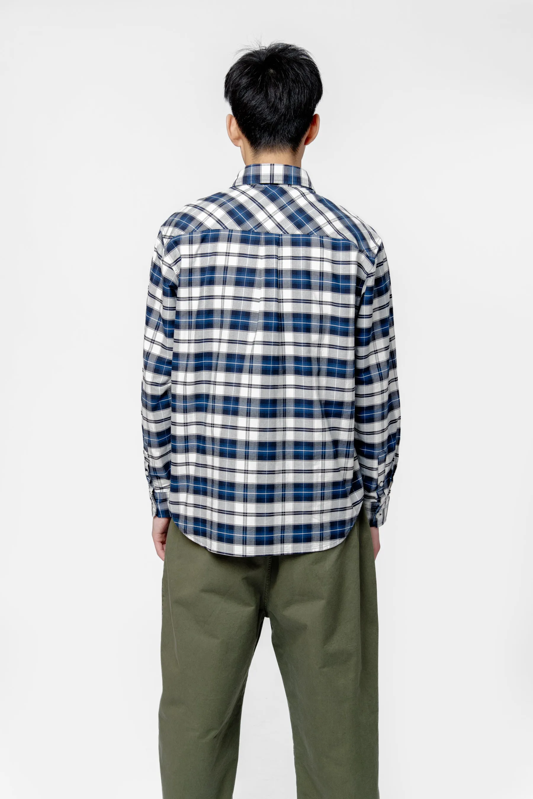 Long Sleeve Tarbell Shirt Tarbell Check Dark Navy/White I034545 sold by Nomad product image thumbnail 5