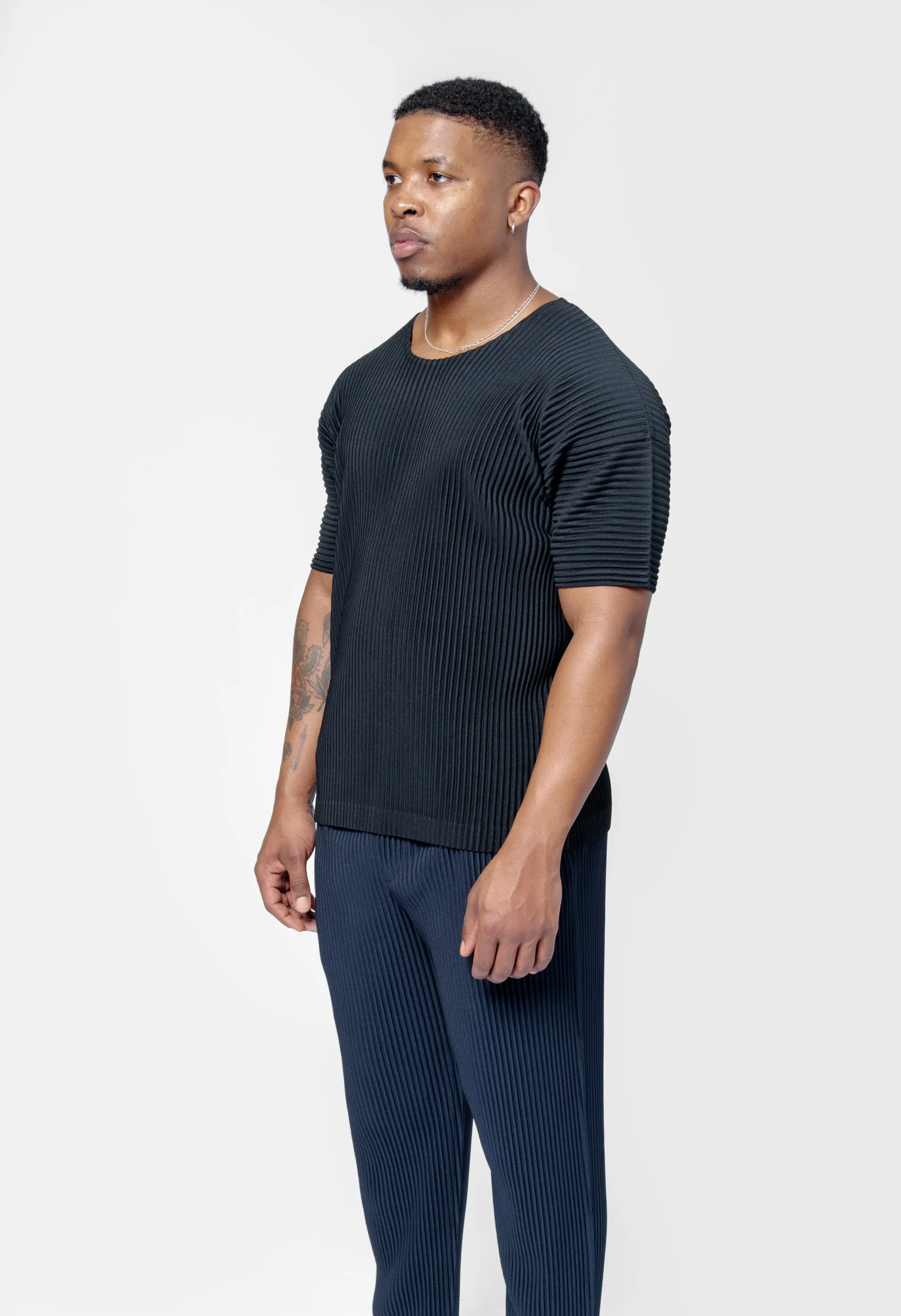 Basics Pleated T-Shirt Black HP57-JK520-15 sold by Nomad product image thumbnail 4