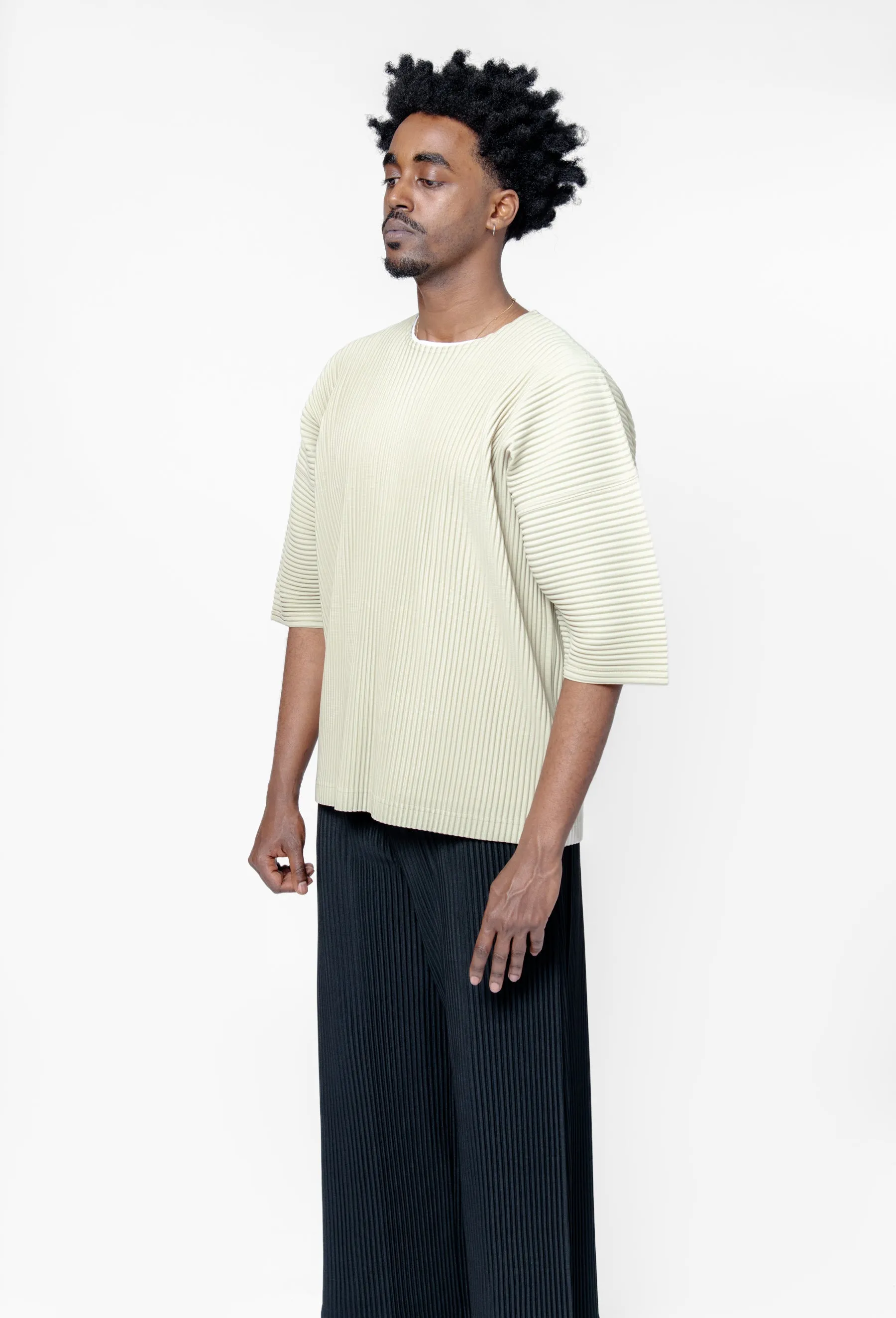 MC May Basics Pleated T-Shirt Dry Grass Green HP56-JK122-42 sold by Nomad product image thumbnail 4