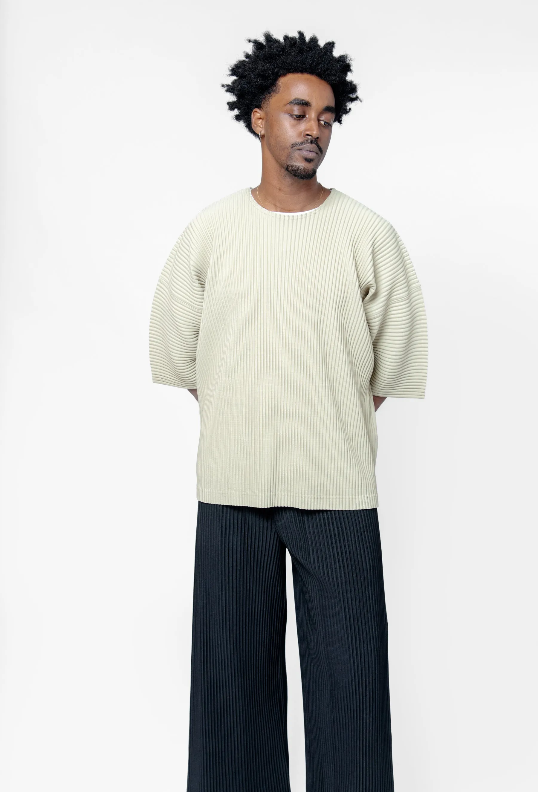 MC May Basics Pleated T-Shirt Dry Grass Green HP56-JK122-42 sold by Nomad product image thumbnail 3