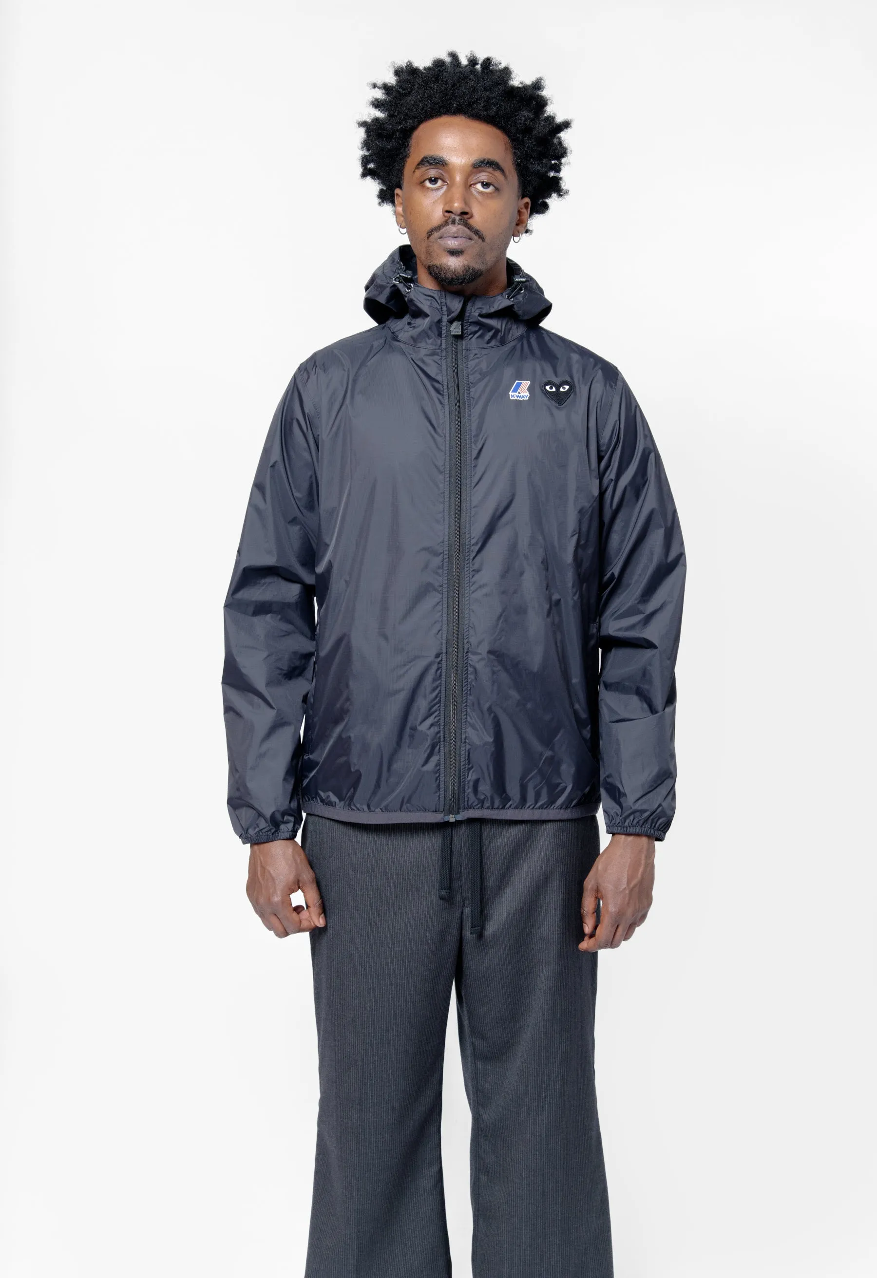 K-WAY Full ZIp Packable Jacket Black AZ-J507-051 sold by Nomad