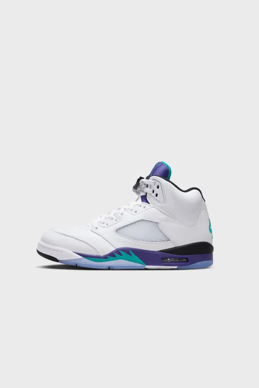 Air Jordan 5 "Grape" WHITE/NEW EMERALD-GRAPE ICE-BLACK HQ7978-100 sold by Nomad