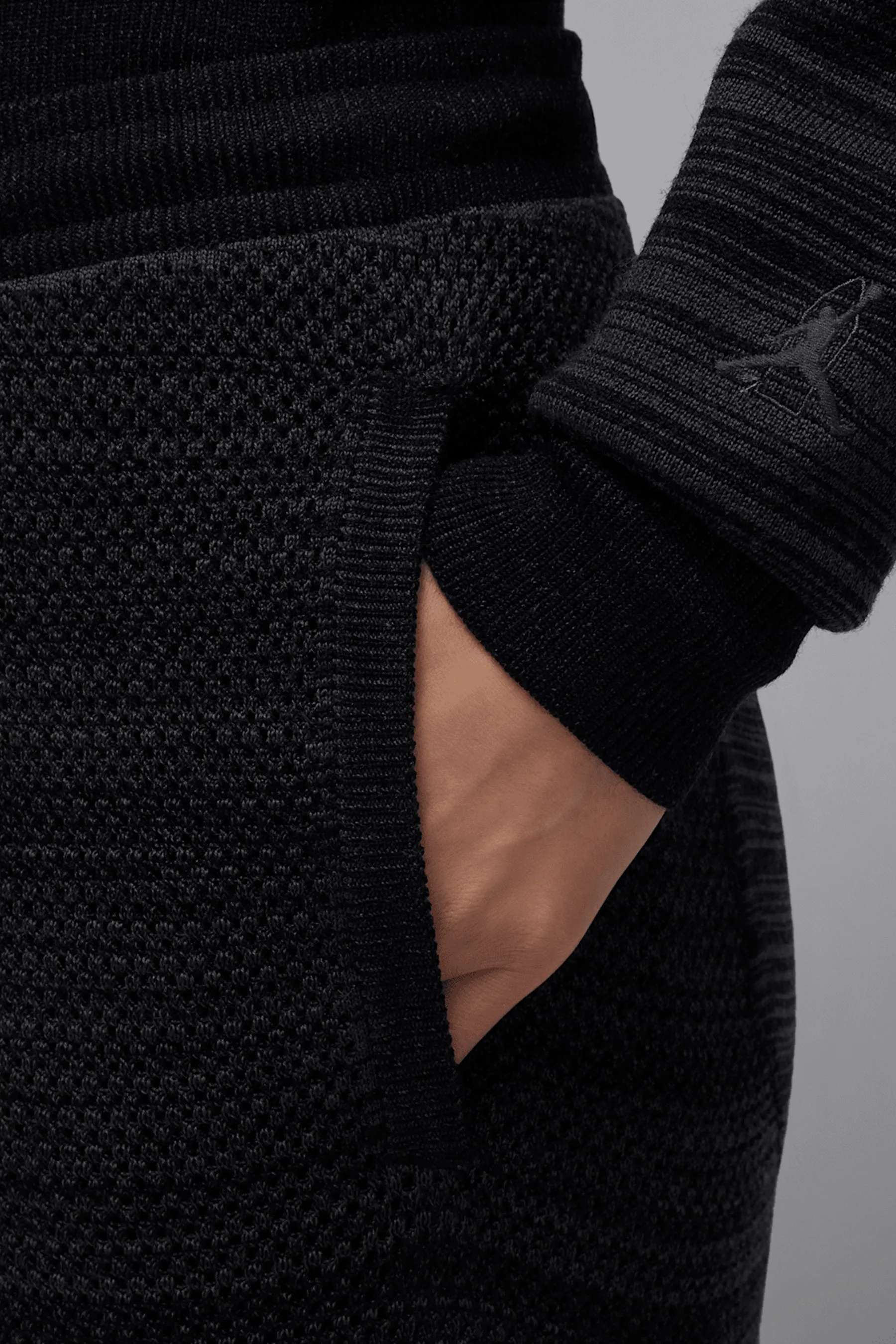 Air Jordan x Tela Women Knit Pants DK SMOKE GREY/BLACK IB0937-070 sold by Nomad product image thumbnail 3