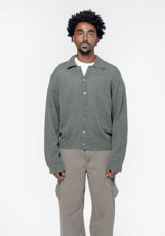 Evening Polo Moss Green Fuzzy Alpaca M4253EM sold by Nomad