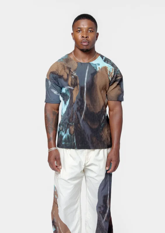 Agate Shirt Brown HP58-JK206-44 made by Issey Miyake