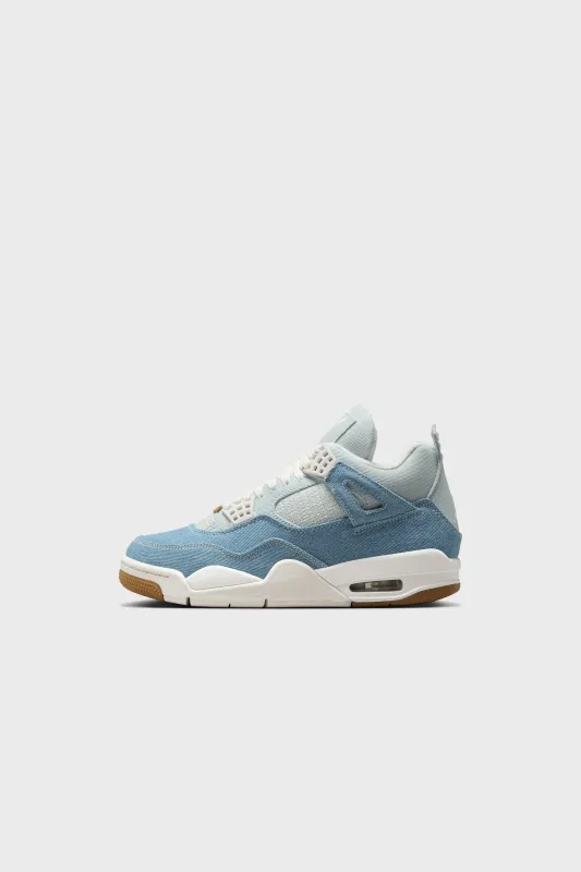 Women's Air Jordan 4 Retro Worn Blue SAIL/SAIL-GUM LIGHT BROWN-WORN BLUE IB6716-100 sold by Nomad