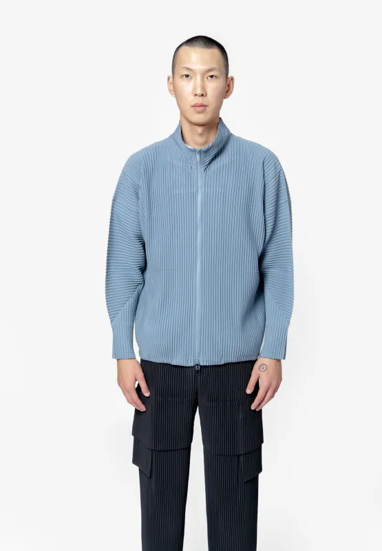 MC August Zip Jacket Slate Blue HP58-JL081-71 made by Issey Miyake