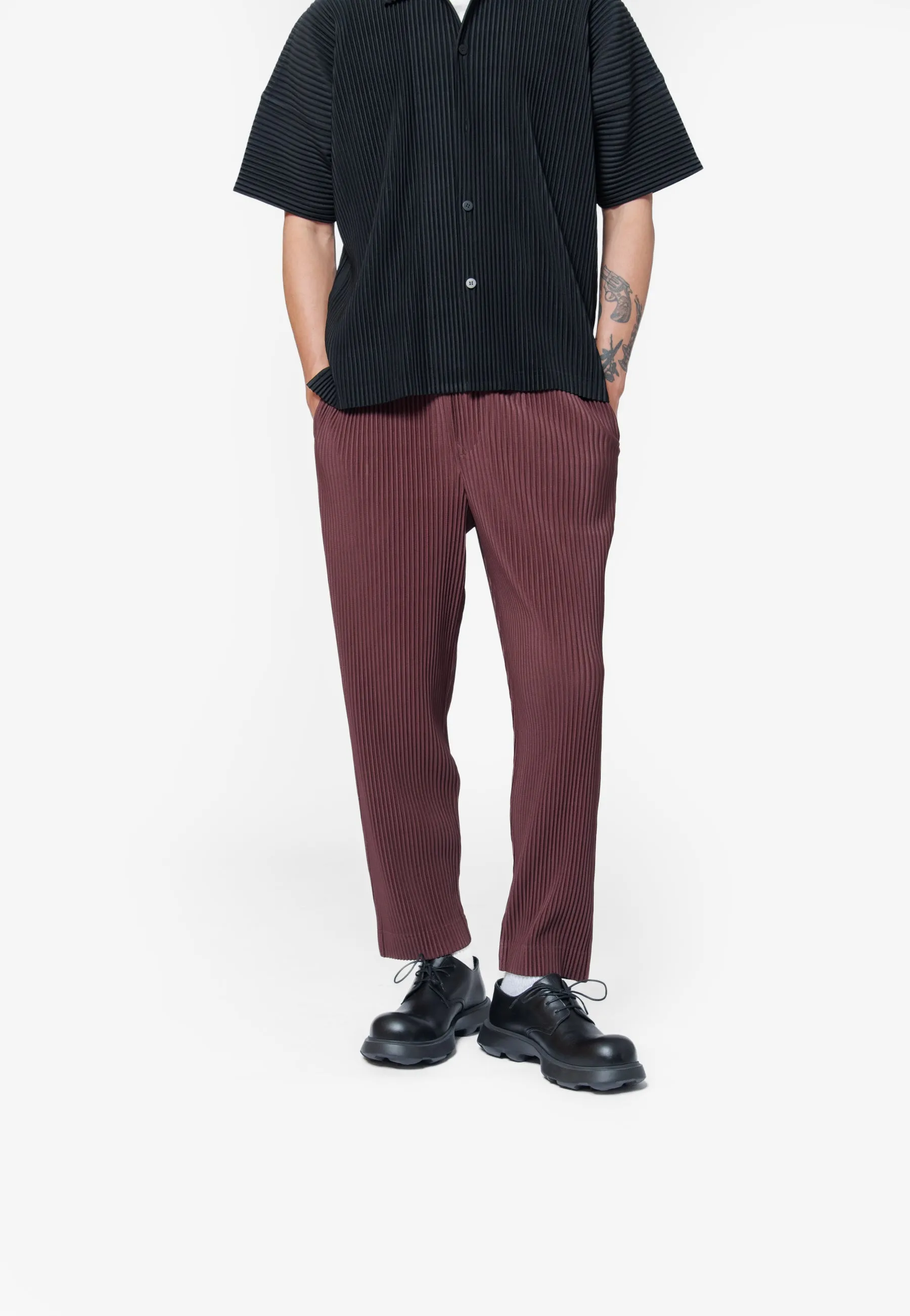 Colour Pleats Pant Edge Brown HP58-JF188-48 sold by Nomad product image thumbnail 3