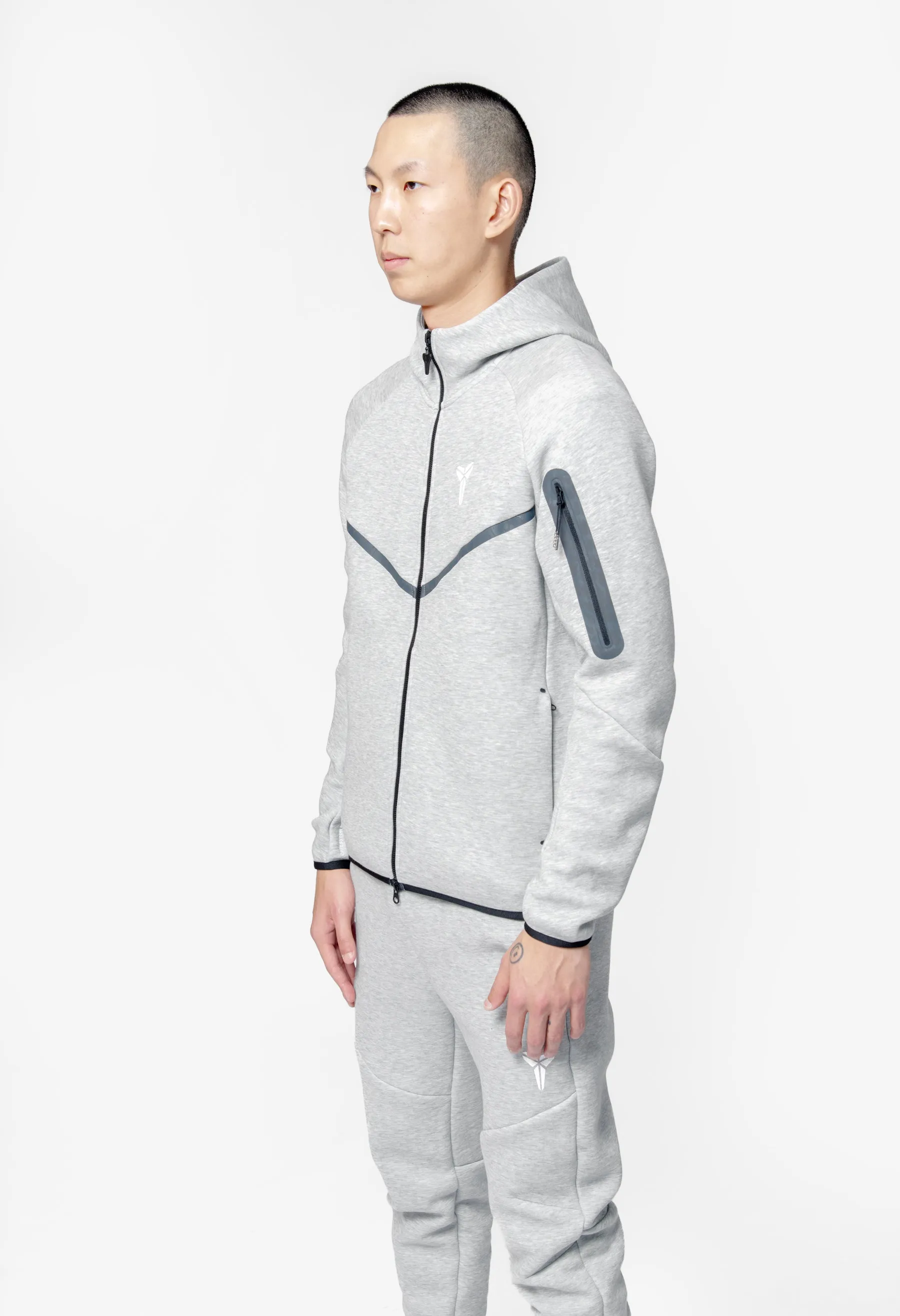 Nike KOBE Tech Fleece Full-Zip Windrunner Jacket DK GREY HEATHER/WHITE IB2713-063 sold by Nomad product image thumbnail 4