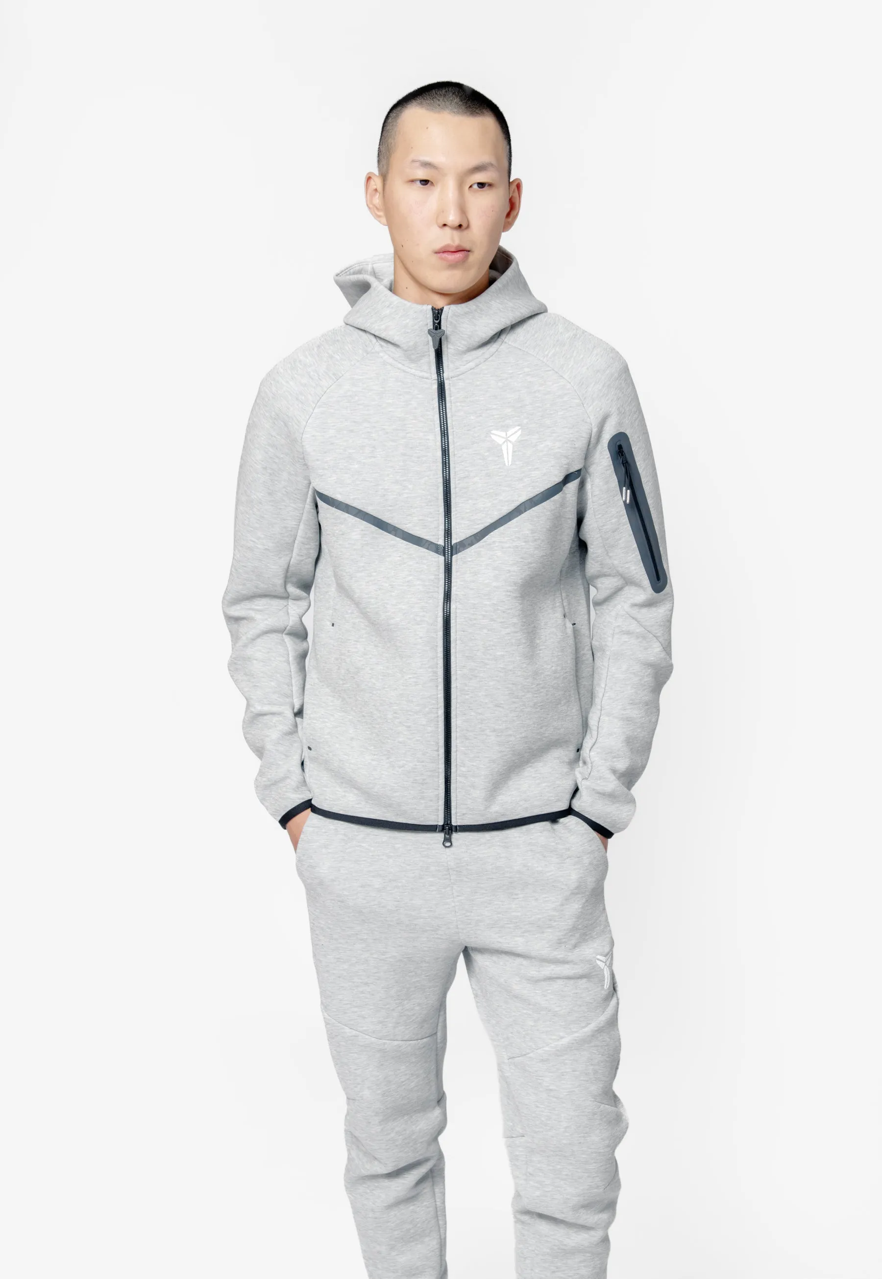 Nike KOBE Tech Fleece Full-Zip Windrunner Jacket DK GREY HEATHER/WHITE IB2713-063 sold by Nomad product image thumbnail 3