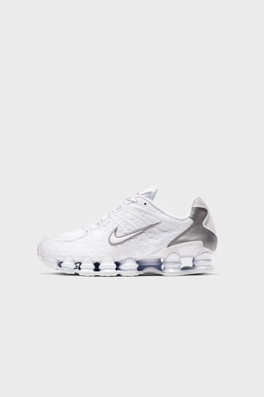 Nike Shox TL WHITE/WHITE-METALLIC SILVER-MAX ORANGE AV3595-100 sold by Nomad