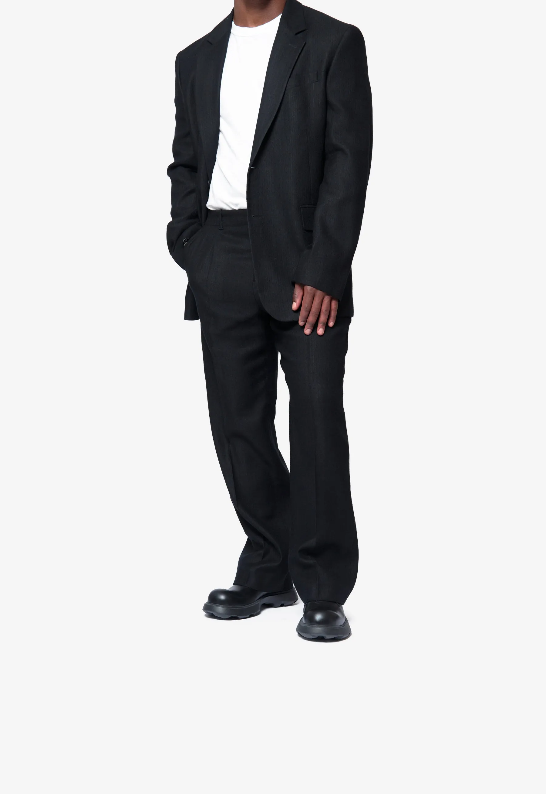Borrowed Chino Coal Black Link Stripe Weave M4254BC sold by Nomad product image thumbnail 3