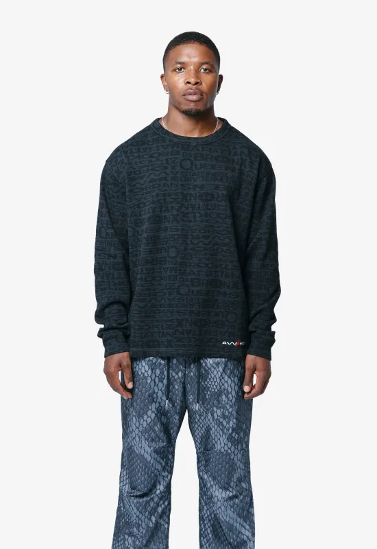 Jordan x Awake NY L/S Tee Black/Black/White/University Red IB7955-010 sold by Nomad