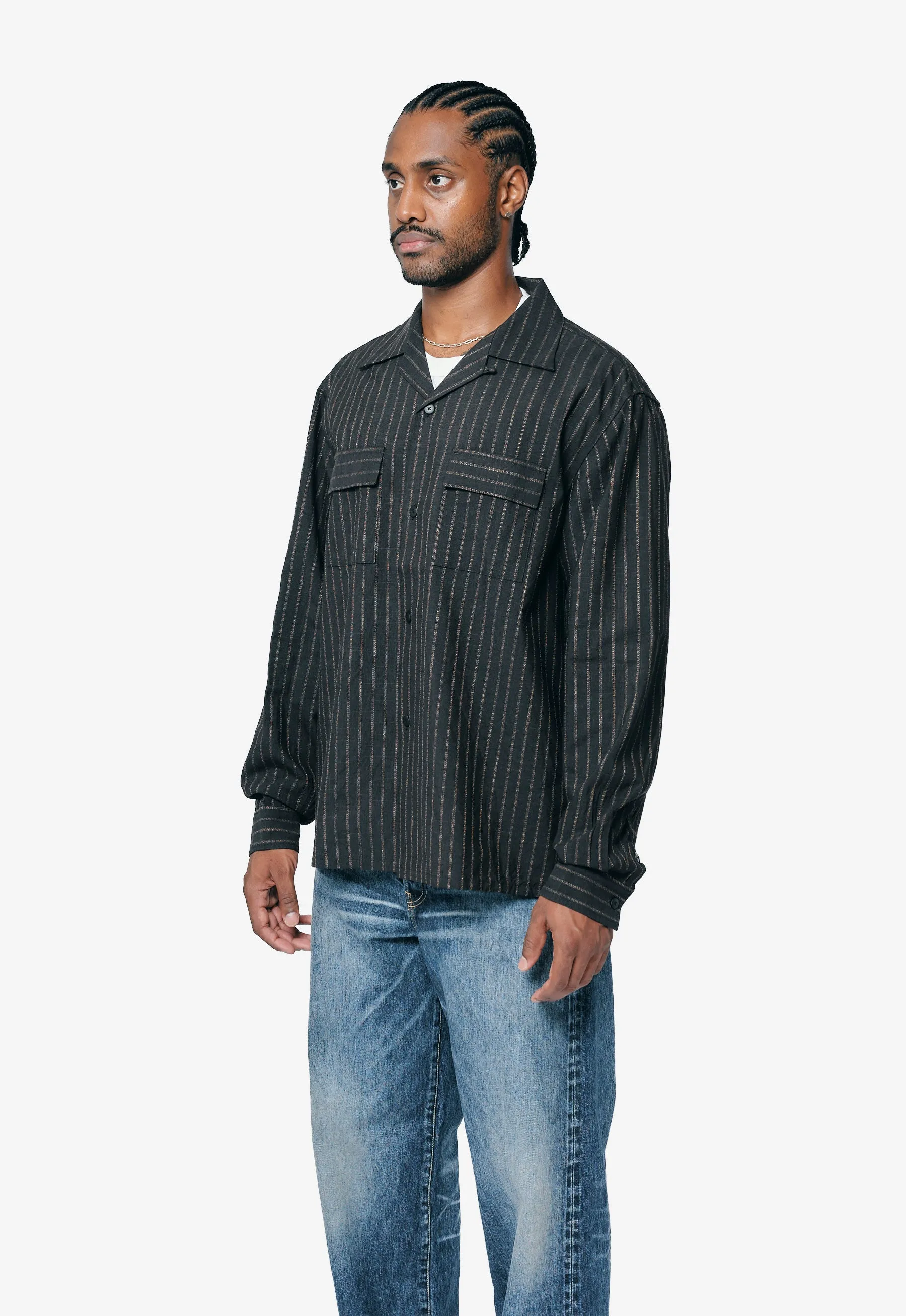Keesey Shirt Stripes L/S Black 012520501105 sold by Nomad product image thumbnail 3