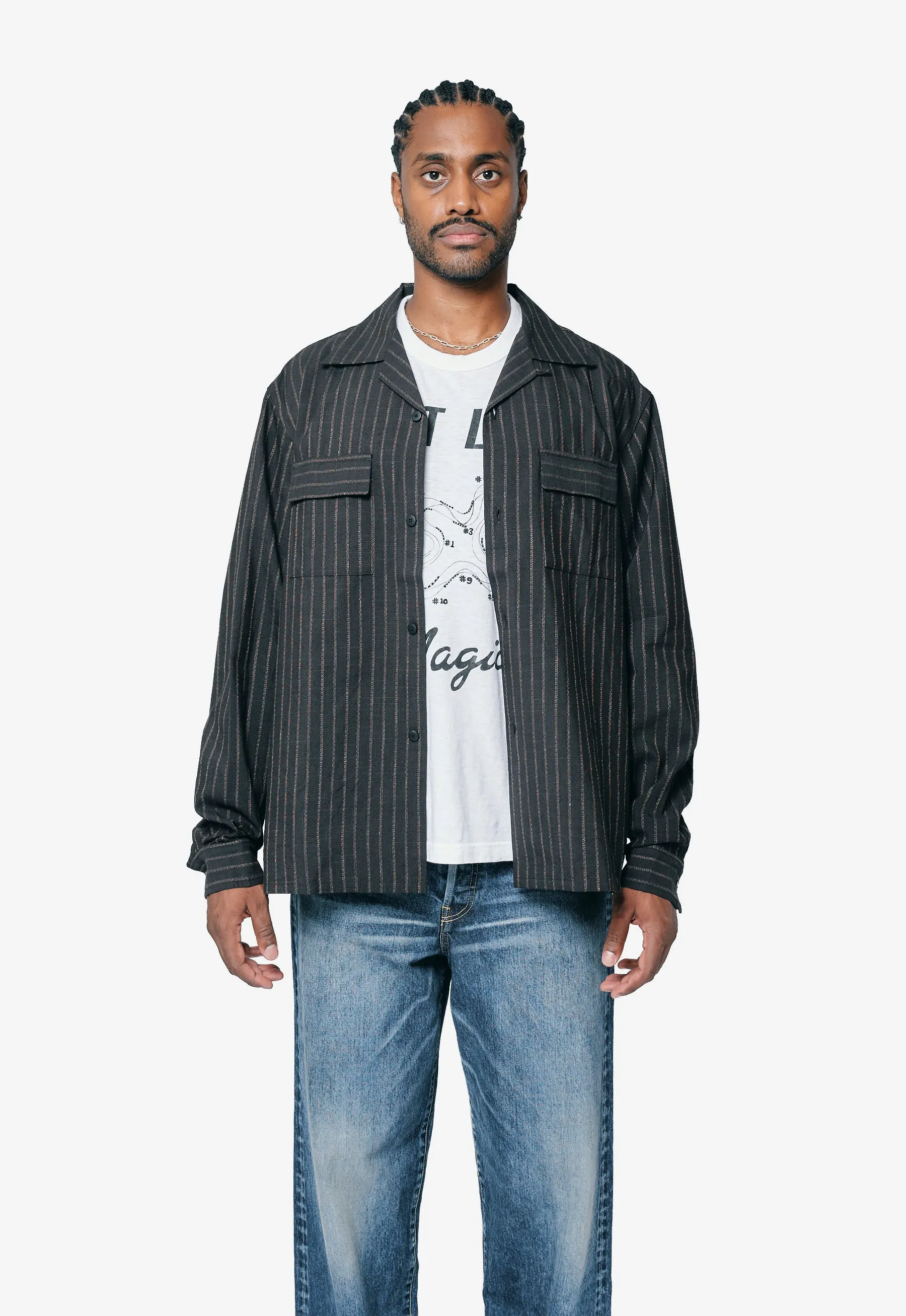 Keesey Shirt Stripes L/S Black 012520501105 sold by Nomad product image thumbnail 5