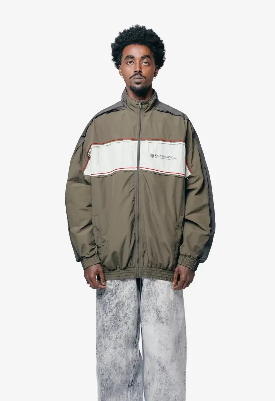 Layered Track Jacket Green/Dark Green 199WP01414 sold by Nomad